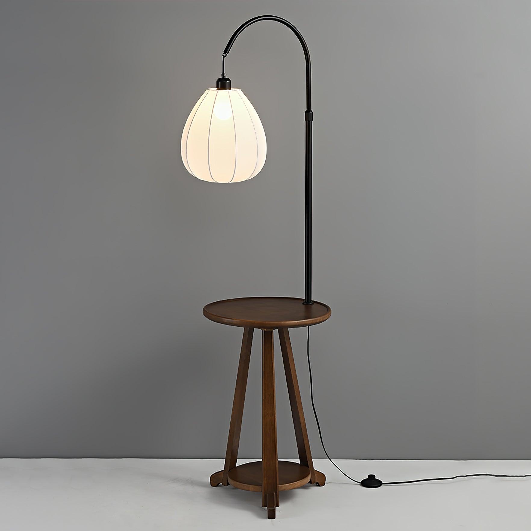 Vazoril Multifunctional Wood Fabric Floor Lamp-Neutral Decor