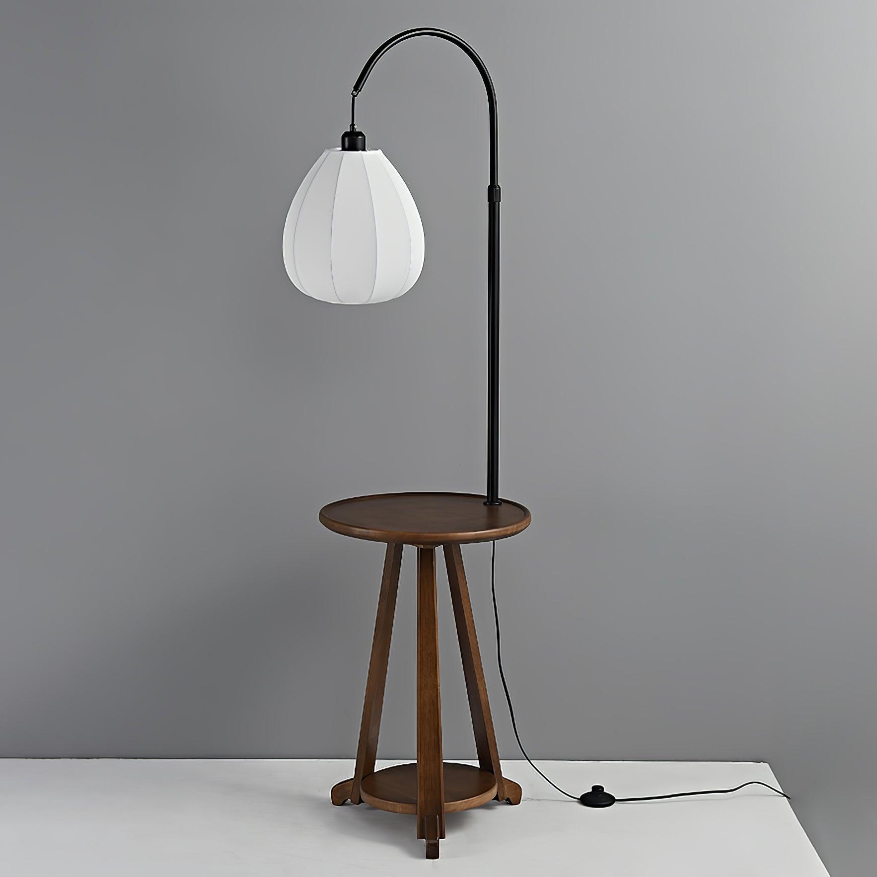 Vazoril Multifunctional Wood Fabric Floor Lamp-Neutral Decor