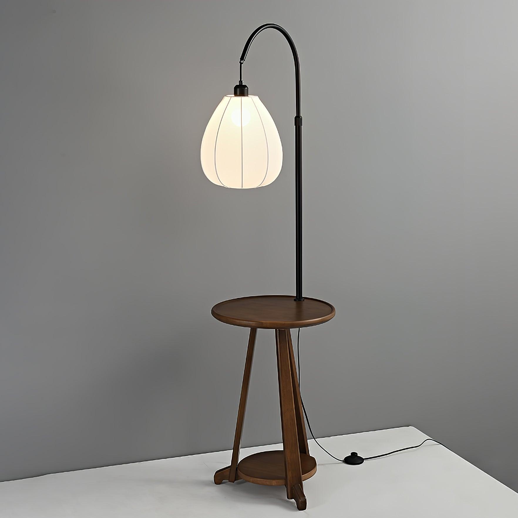 Vazoril Multifunctional Wood Fabric Floor Lamp-Neutral Decor
