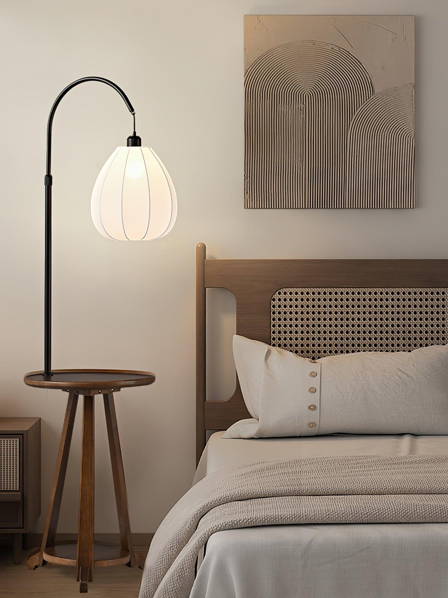 Vazoril Multifunctional Wood Fabric Floor Lamp-Neutral Decor