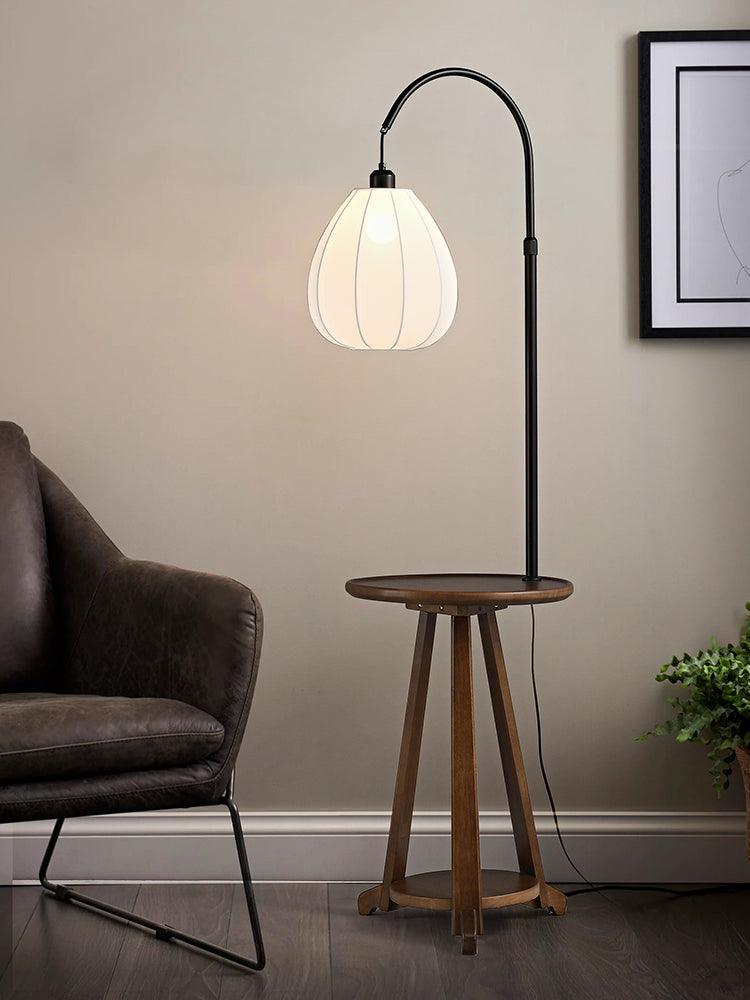 Vazoril Multifunctional Wood Fabric Floor Lamp-Neutral Decor