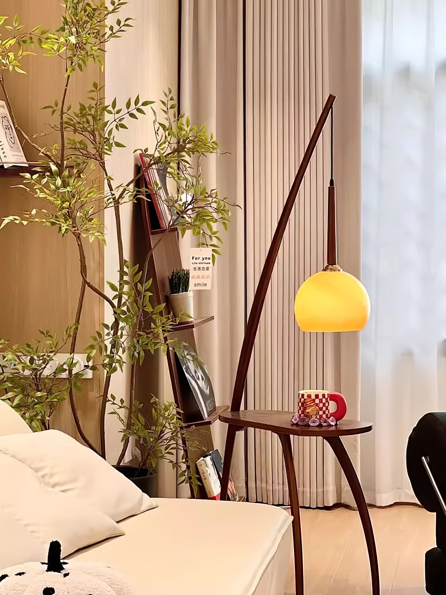 Arcada Arc Sphere Floor Lamp-Neutral Decor