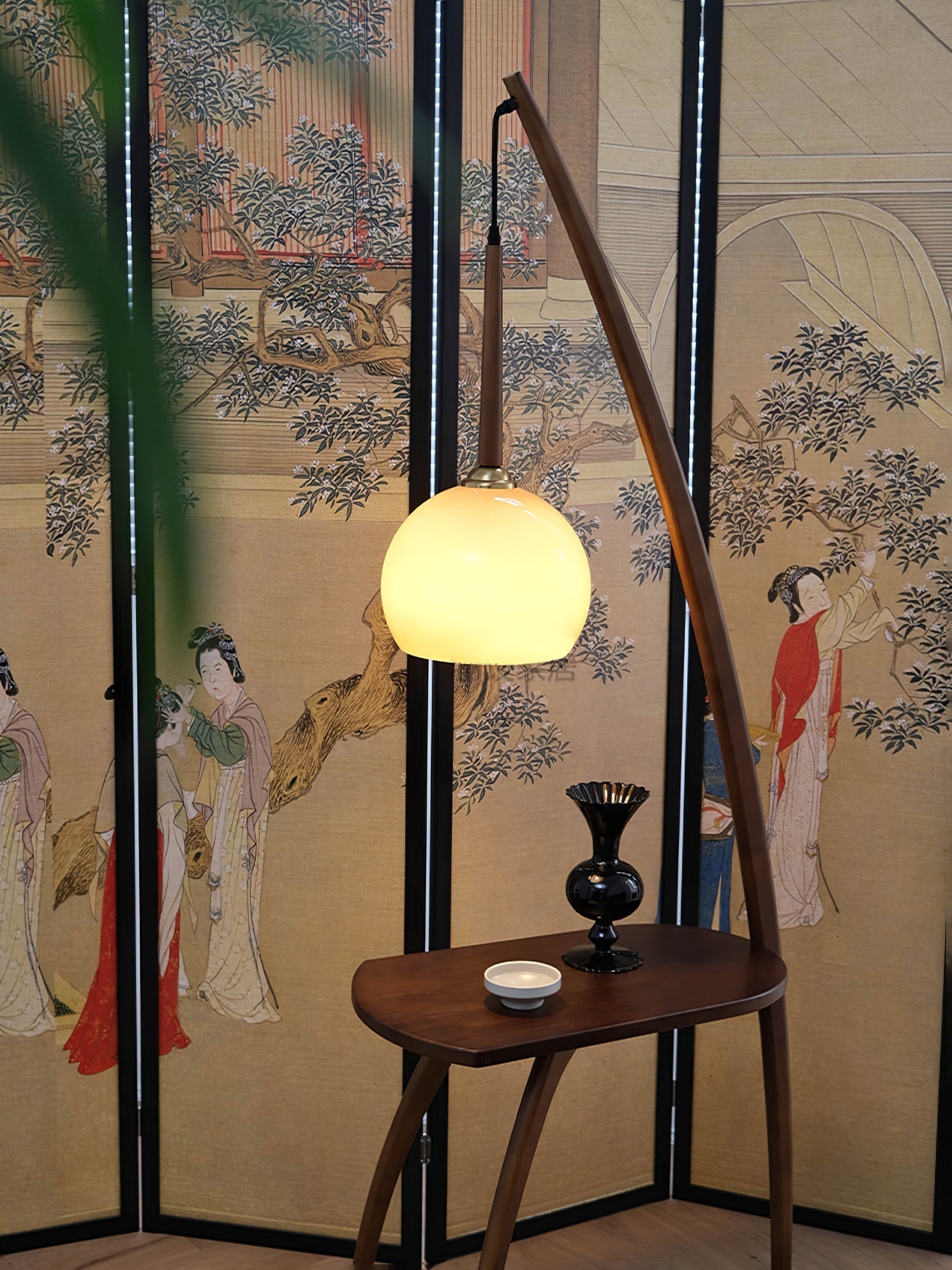 Arcada Arc Sphere Floor Lamp-Neutral Decor