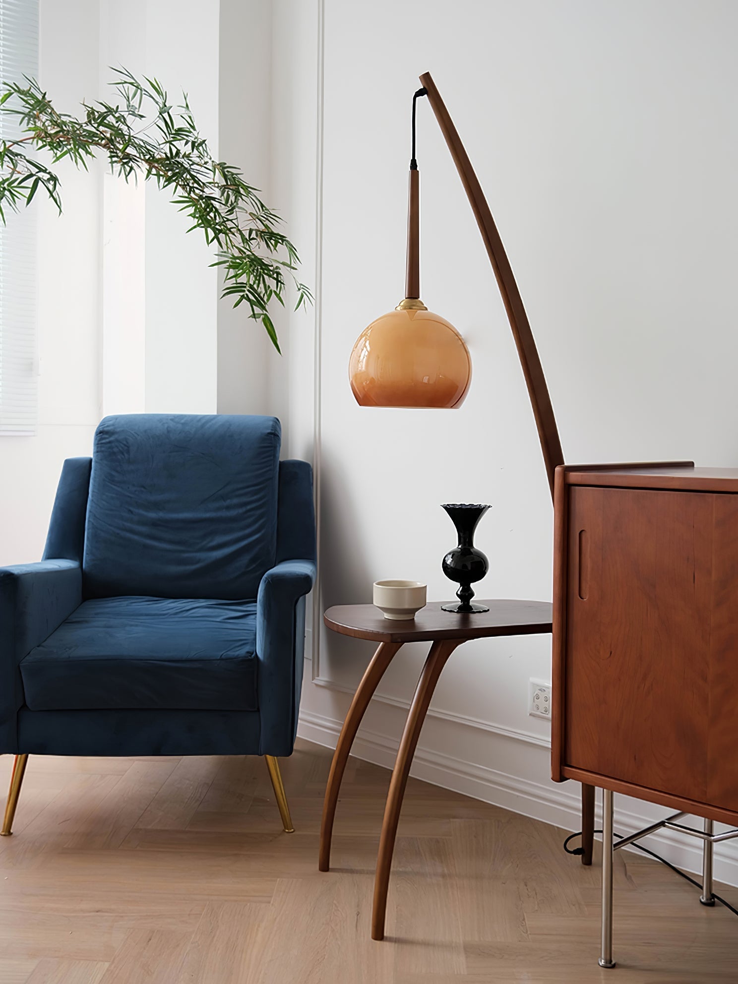 Arcada Arc Sphere Floor Lamp-Neutral Decor
