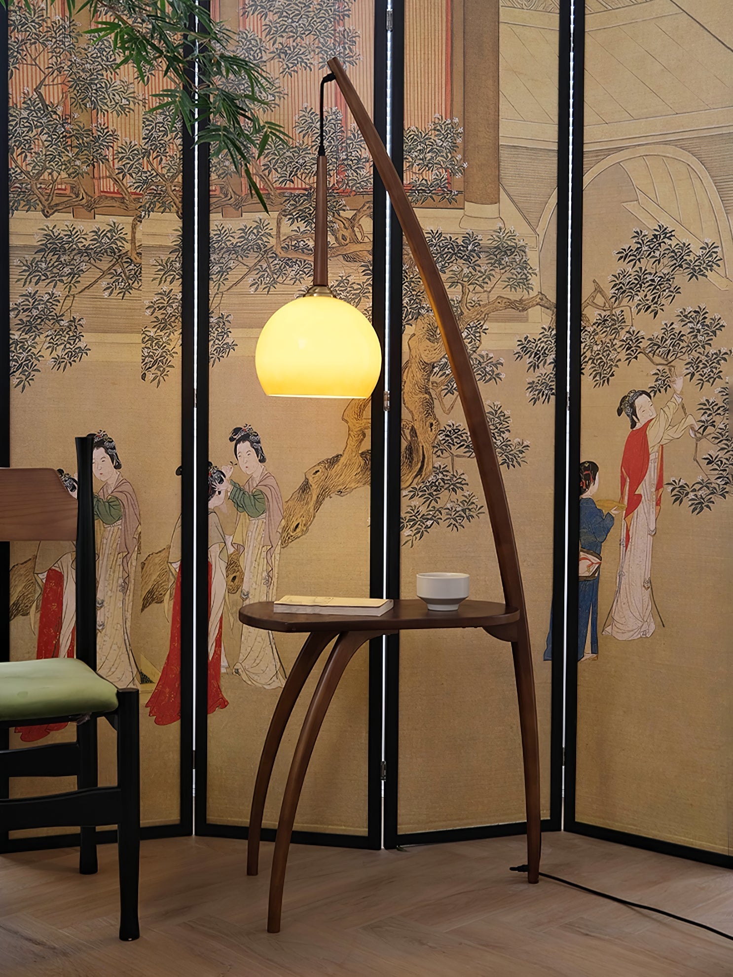 Arcada Arc Sphere Floor Lamp-Neutral Decor