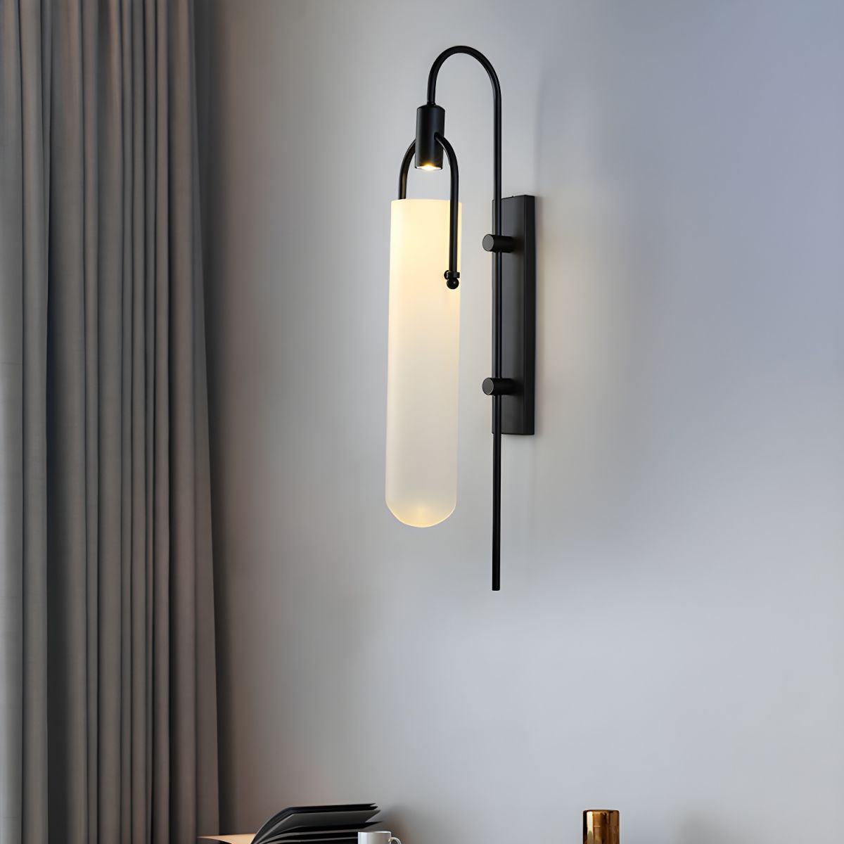 Lustra Wall Lamp Arc Glass Modern-Neutral Decor