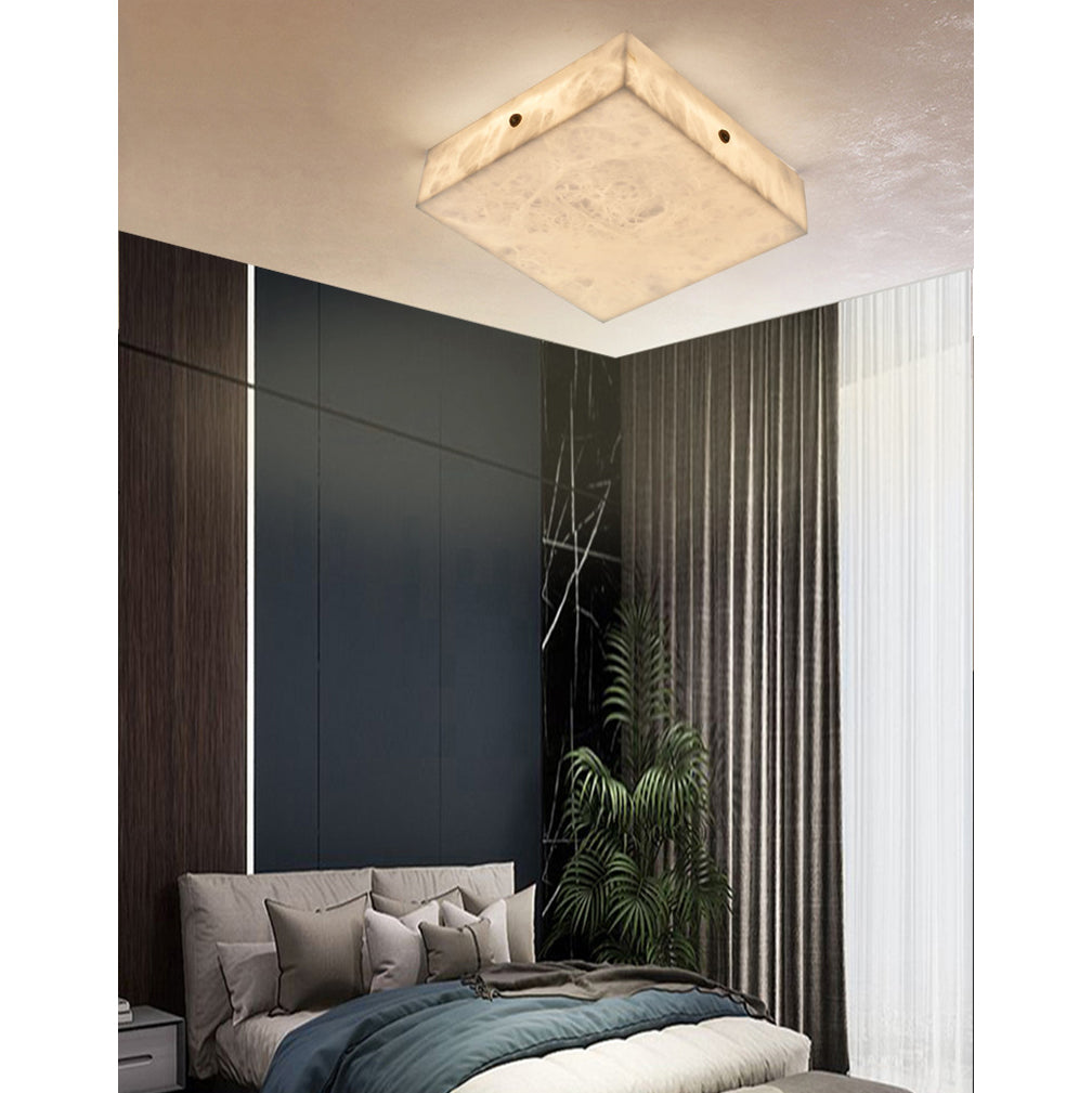 Rauduvys Modern Minimalist Alabaster  Ceiling Light