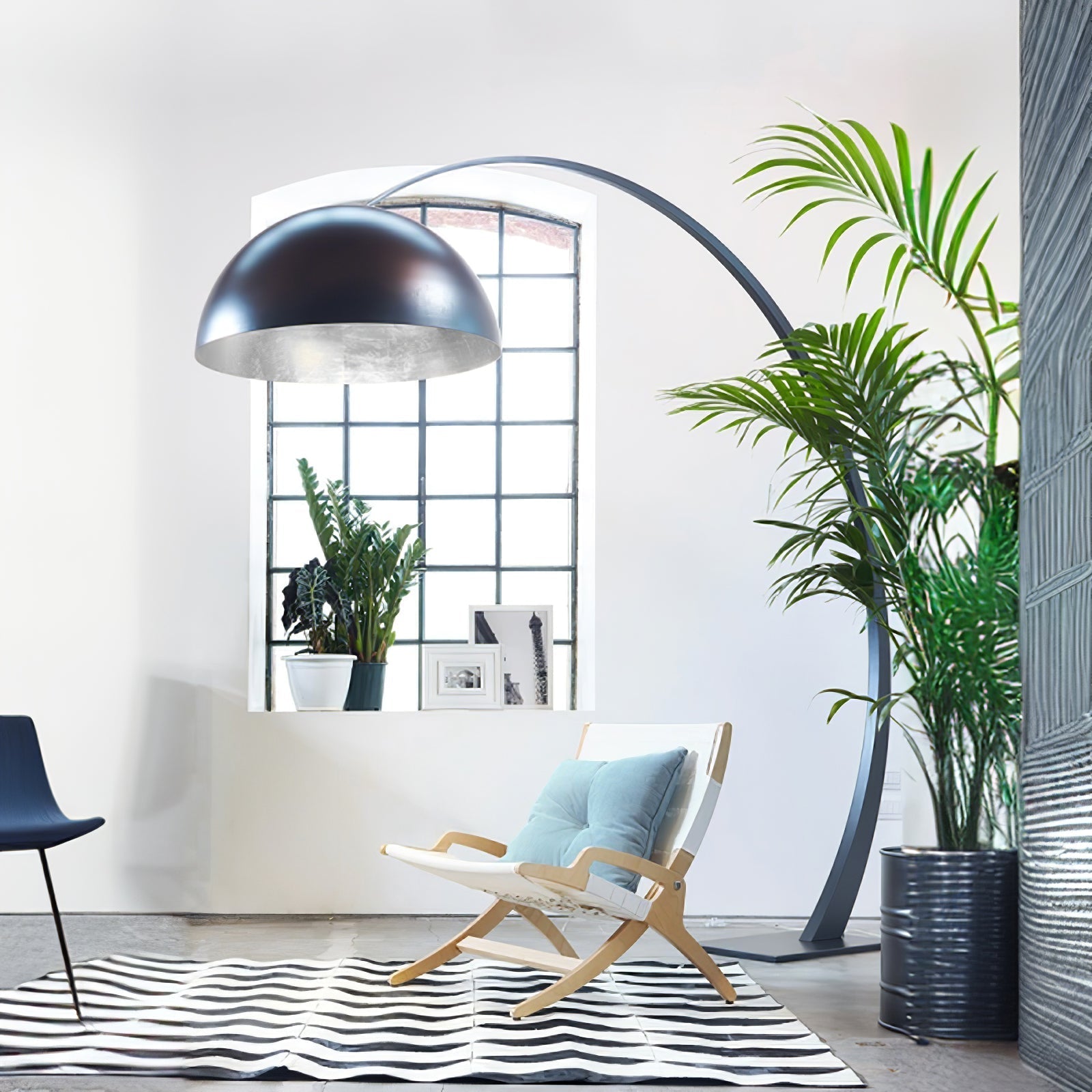 Cutalus Curved Black Arc Floor Lamp-Neutral Decor