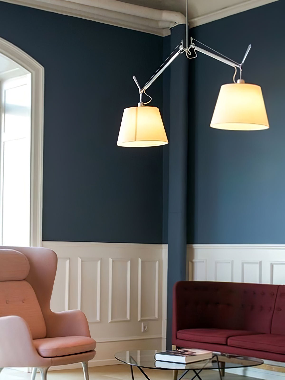 Evmirion Premium Elegance Shade Fabric Pendant Lamp-Neutral Decor