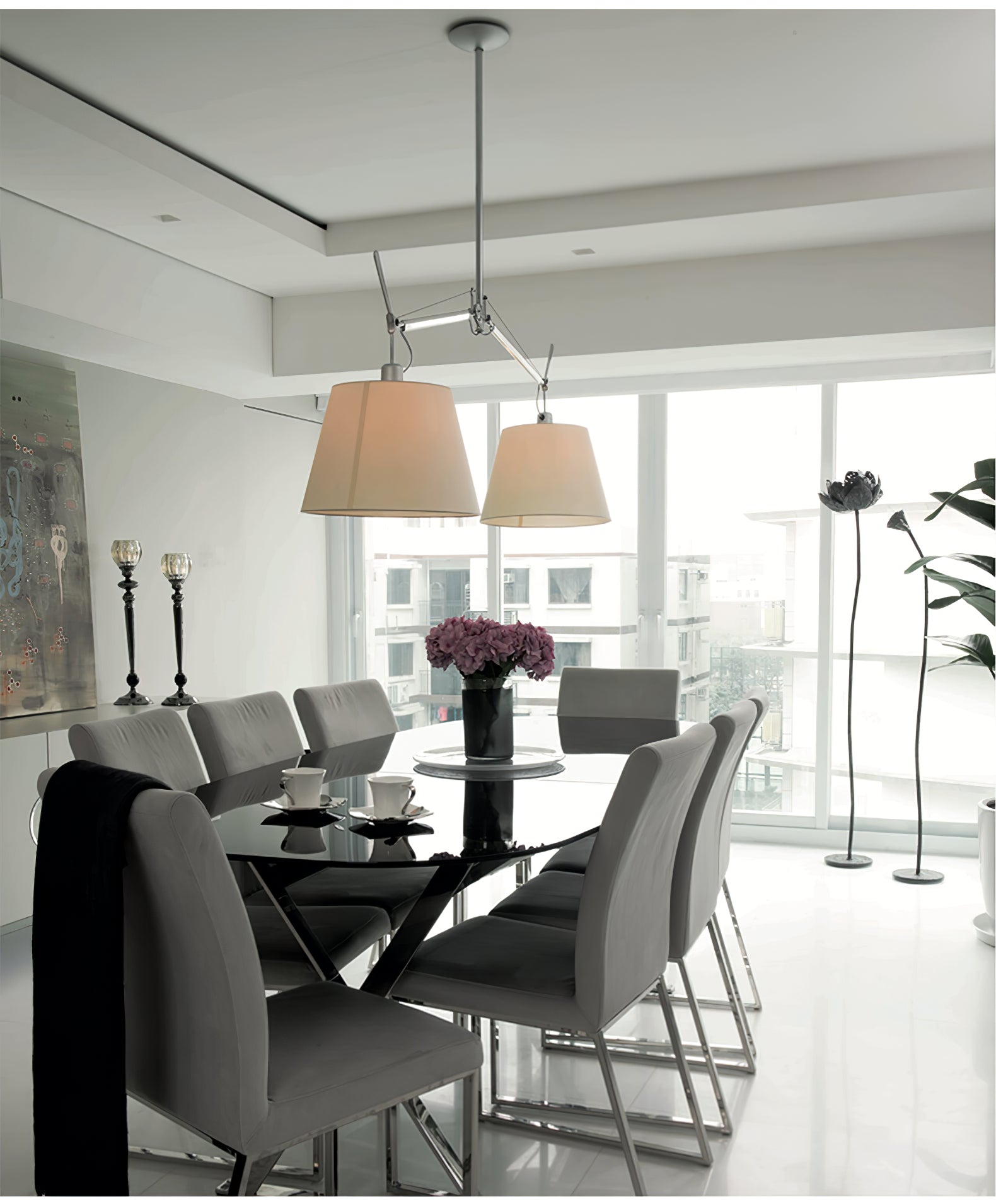 Evmirion Premium Elegance Shade Fabric Pendant Lamp-Neutral Decor