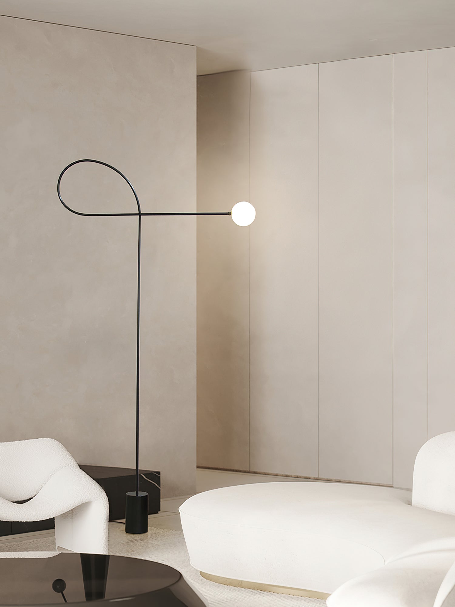Zanoril Sculptural Floor Lamp-Neutral Decor