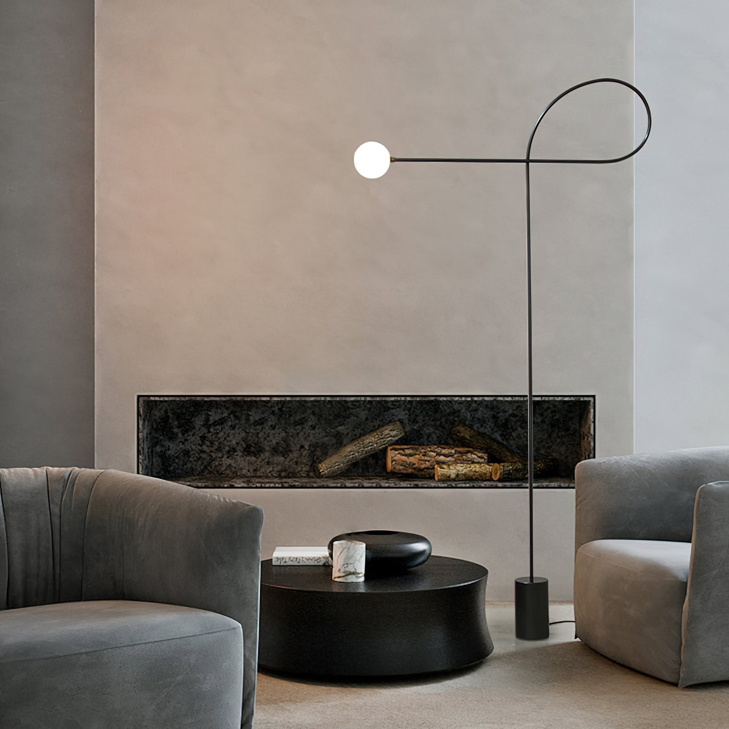 Zanoril Sculptural Floor Lamp-Neutral Decor