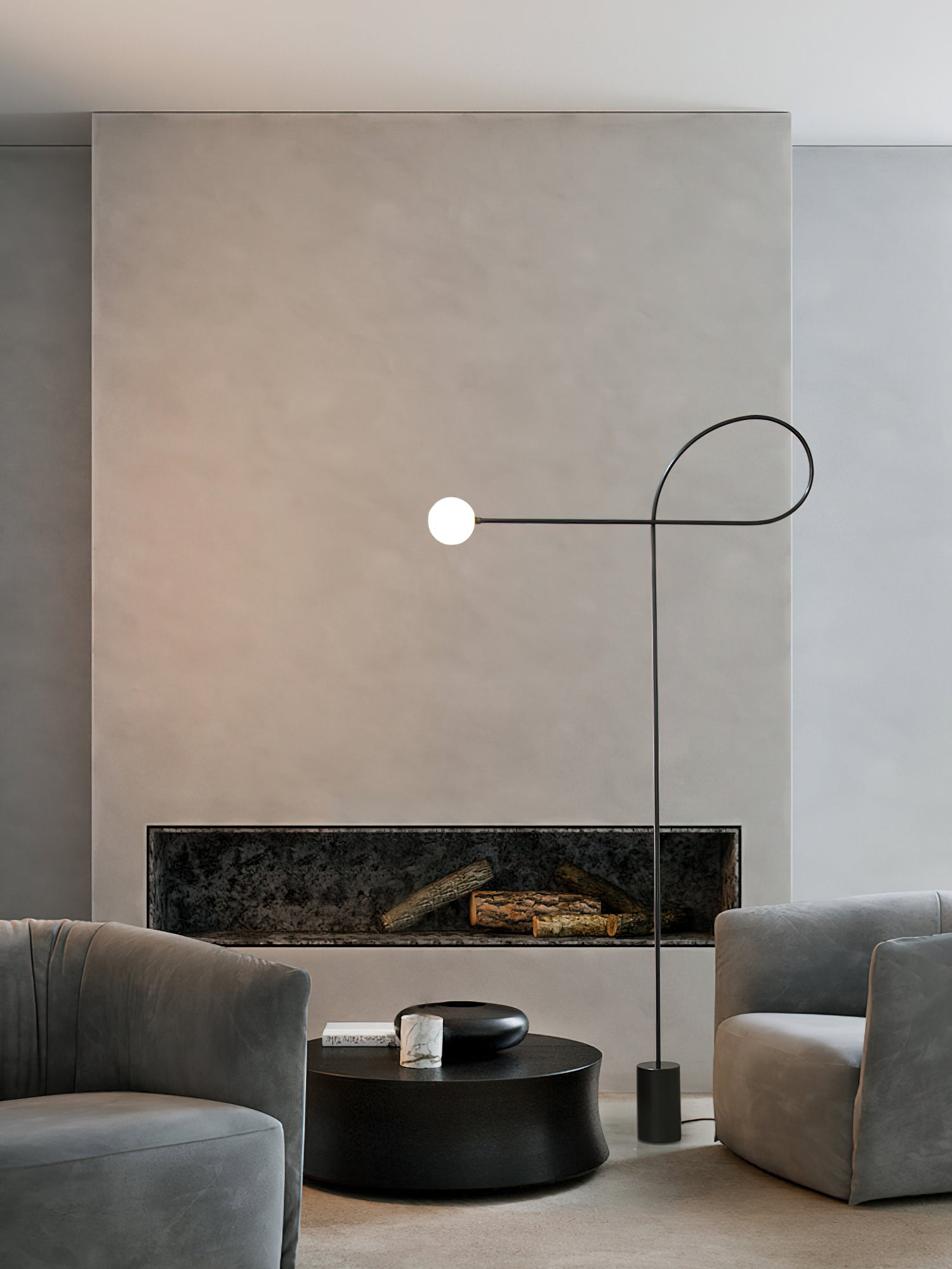 Zanoril Sculptural Floor Lamp-Neutral Decor