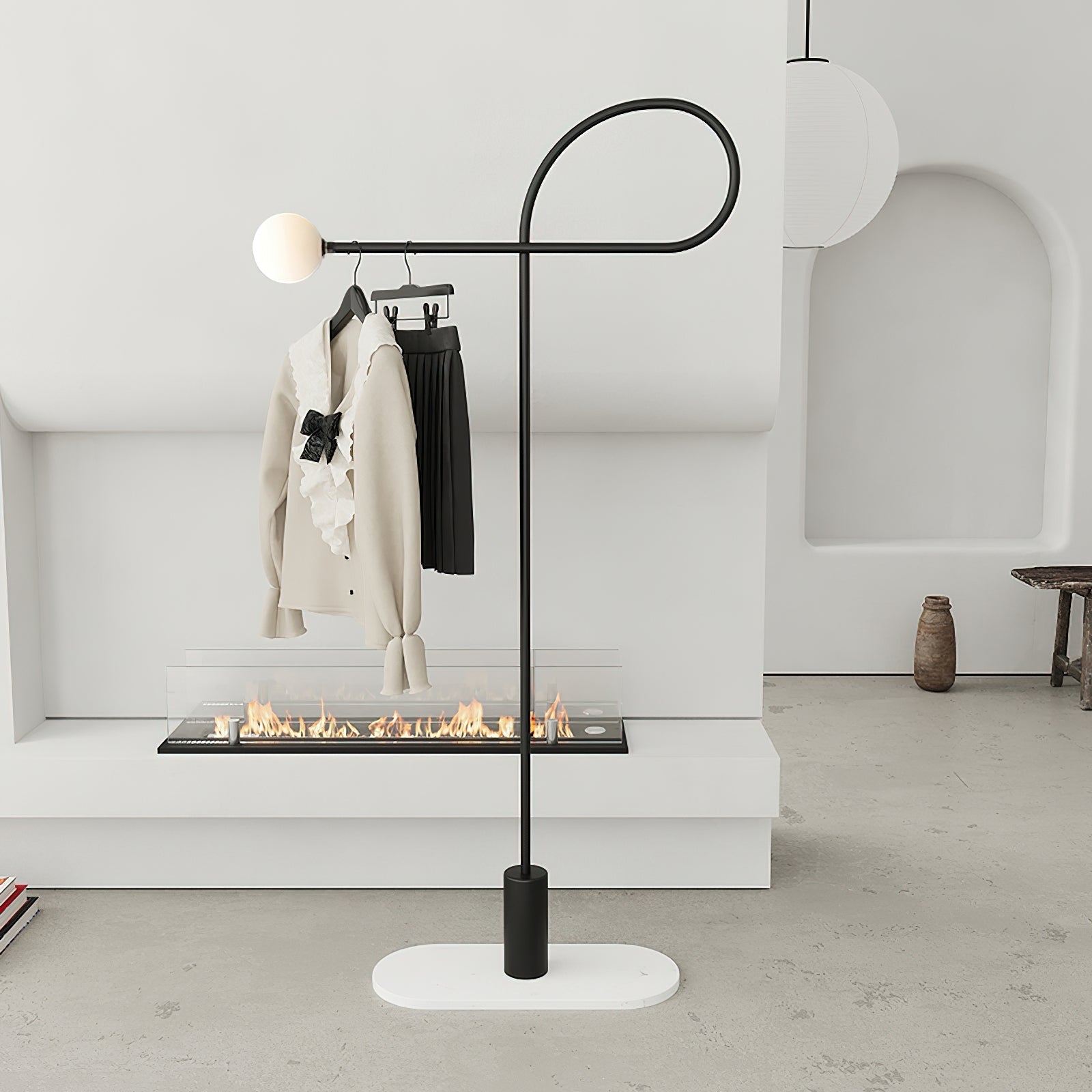 Zanoril Sculptural Floor Lamp-Neutral Decor