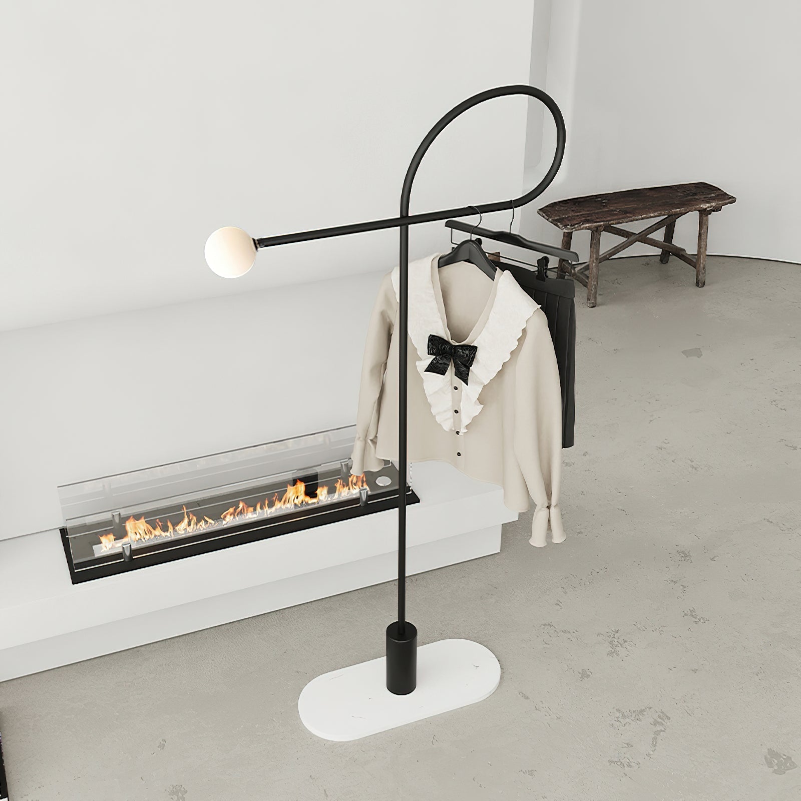 Zanoril Sculptural Floor Lamp-Neutral Decor