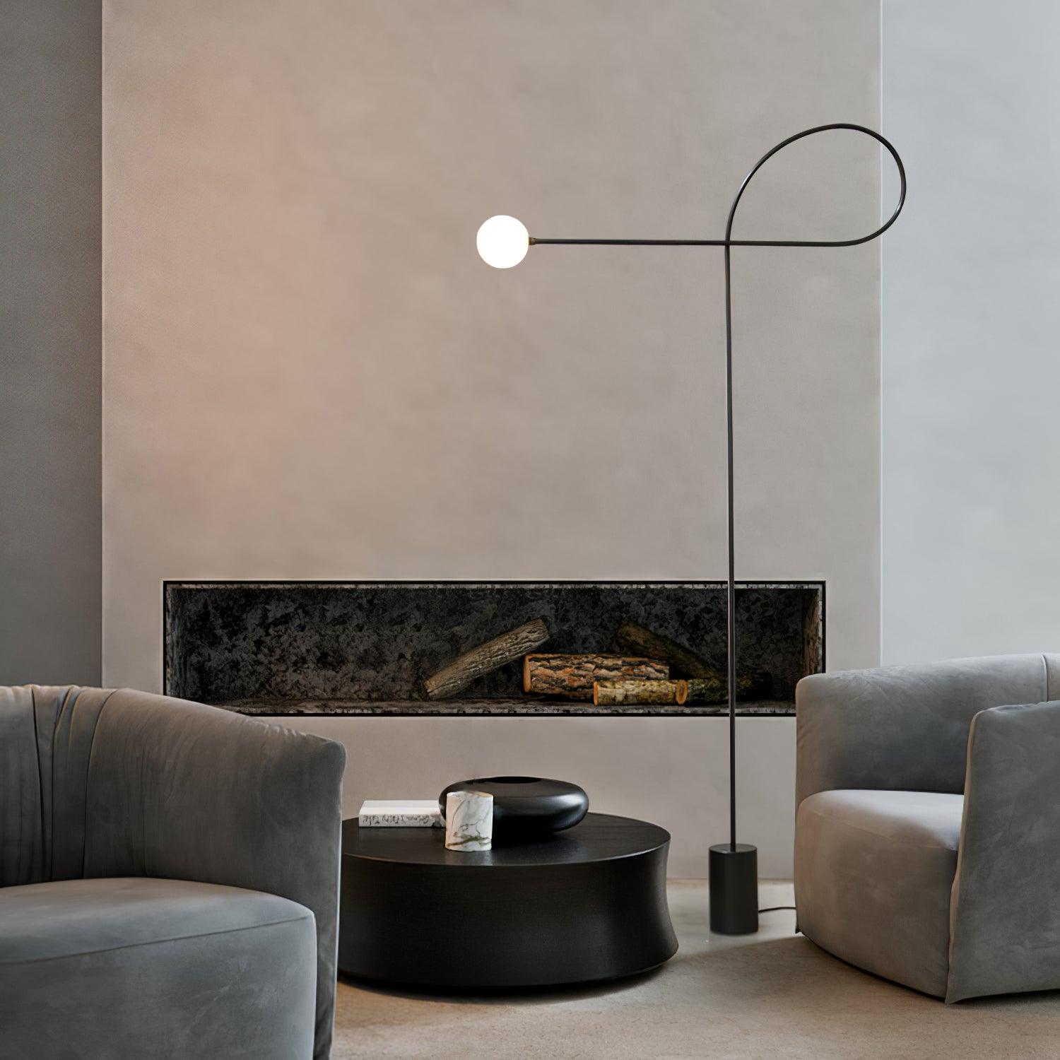 Zanoril Sculptural Floor Lamp-Neutral Decor