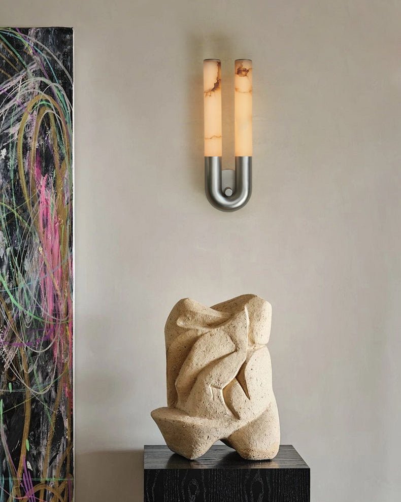 Arch Alabaster Sconce-Neutral Decor