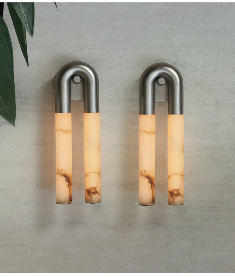 Arch Alabaster Sconce-Neutral Decor