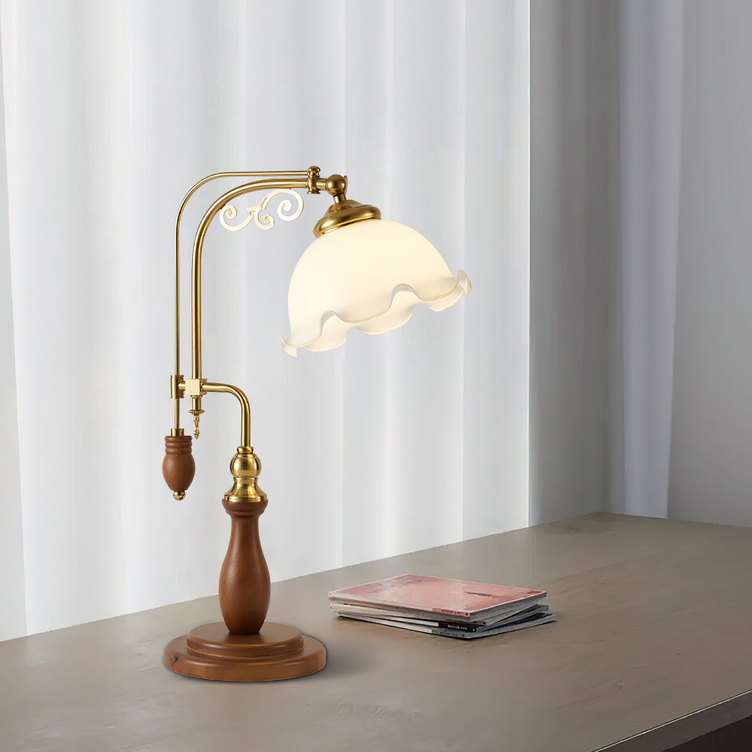 Chateau Arch Curves Table Lamp-Neutral Decor