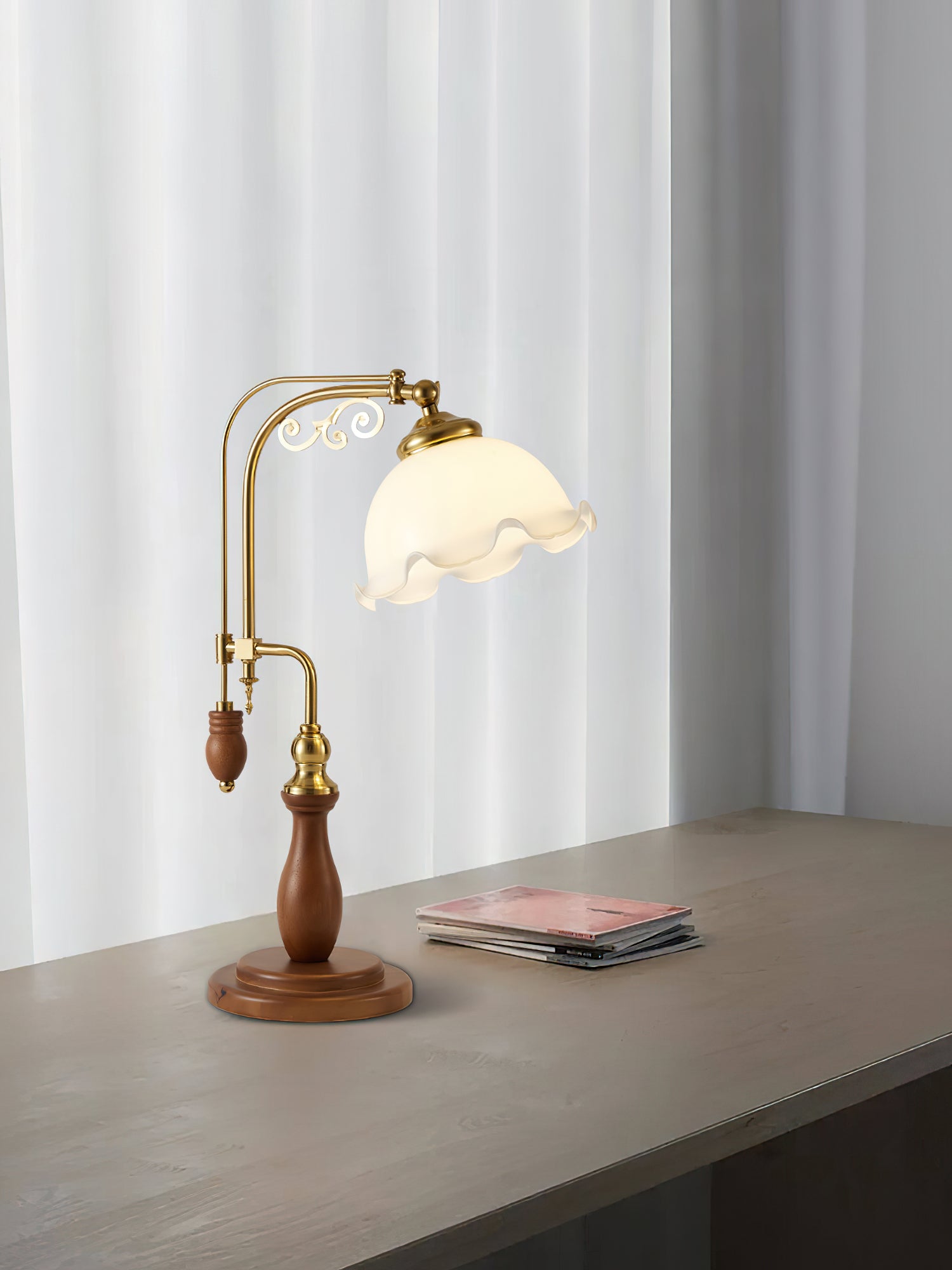 Chateau Arch Curves Table Lamp-Neutral Decor
