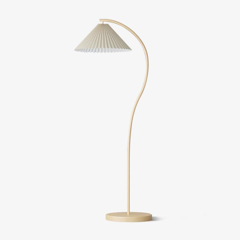 Mytalil Modern Curved Fabric Floor Lamp-Neutral Decor