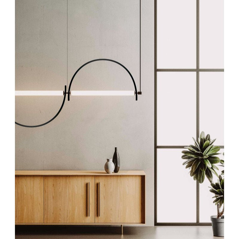 Arched Linear Led Chandelier-Neutral Decor