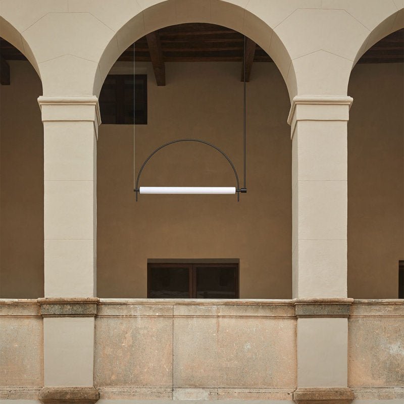 Arched Linear Led Chandelier-Neutral Decor