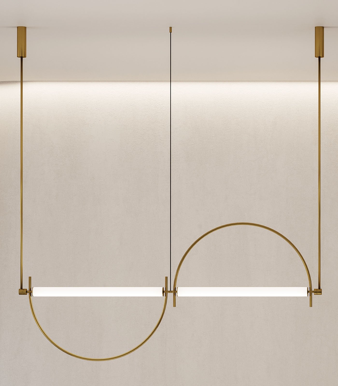 Arched Linear Led Chandelier-Neutral Decor