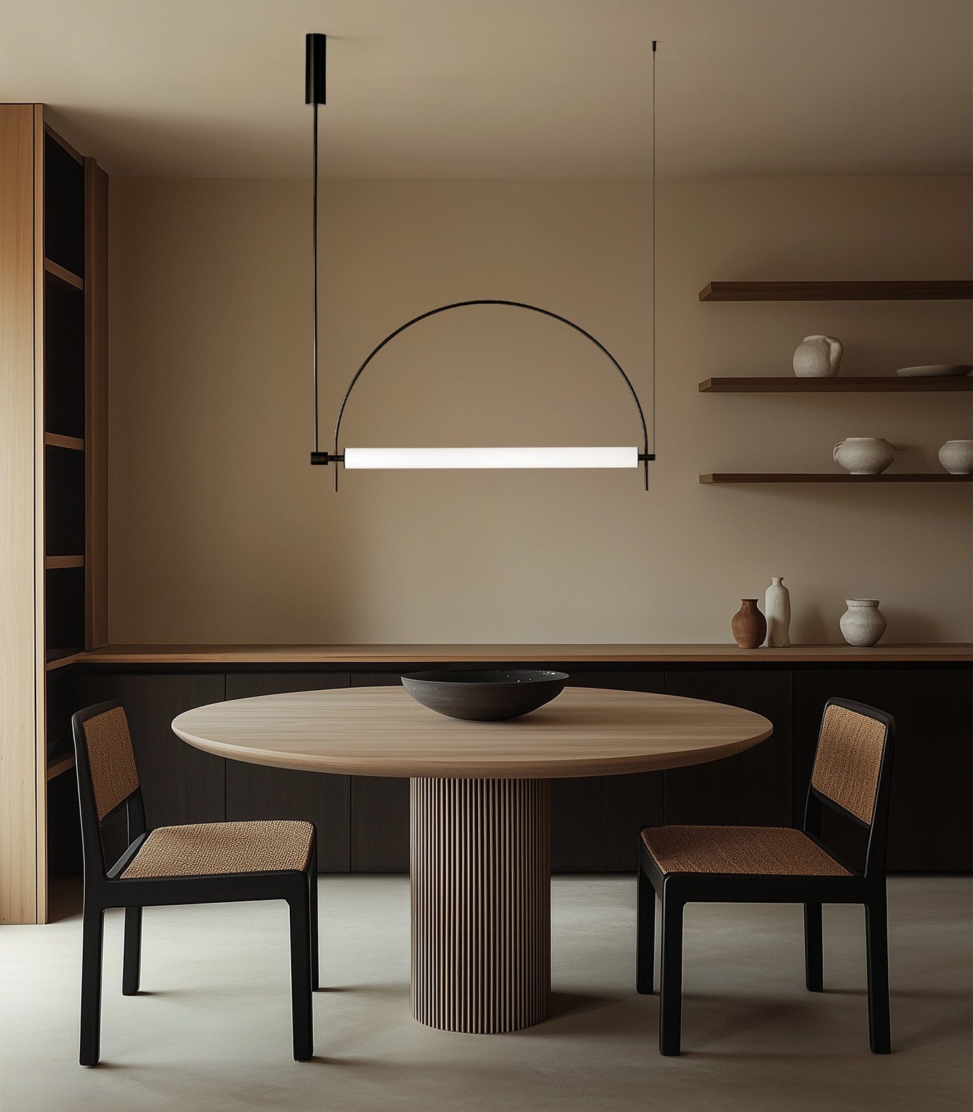 Arched Linear Led Chandelier-Neutral Decor
