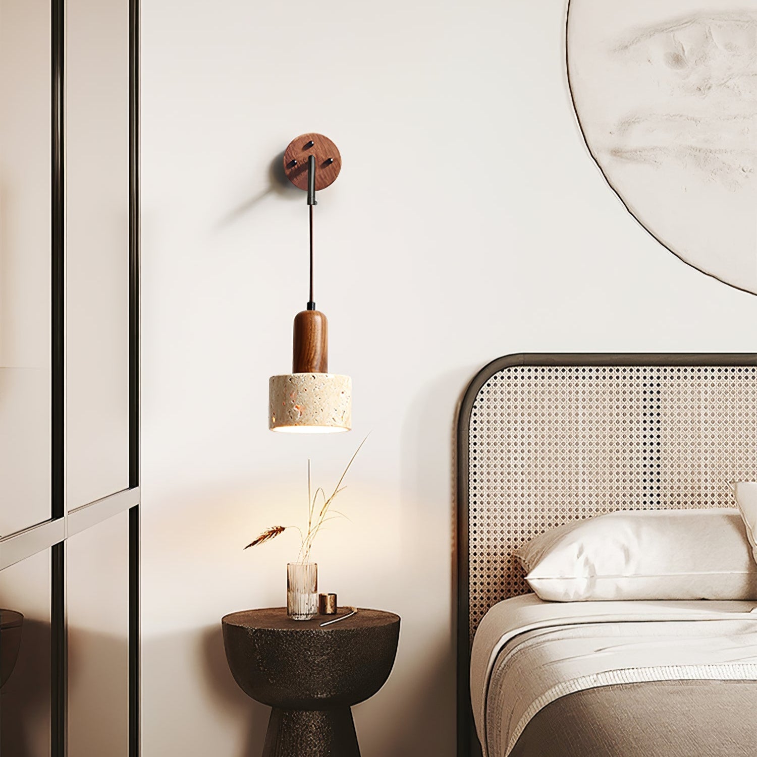 Alcarion Travertine Wall Light-Neutral Decor