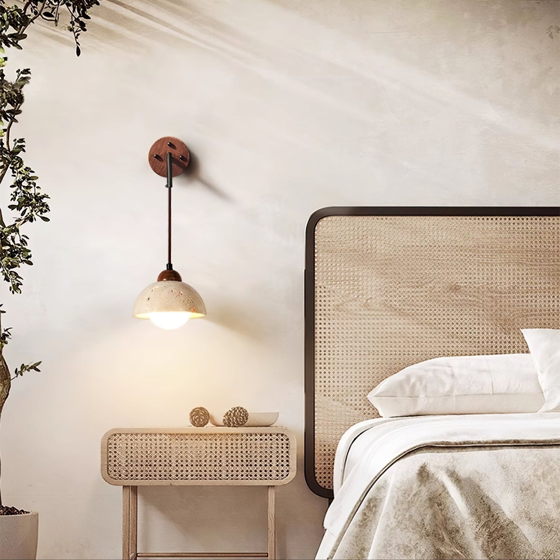 Alcarion Travertine Wall Light-Neutral Decor