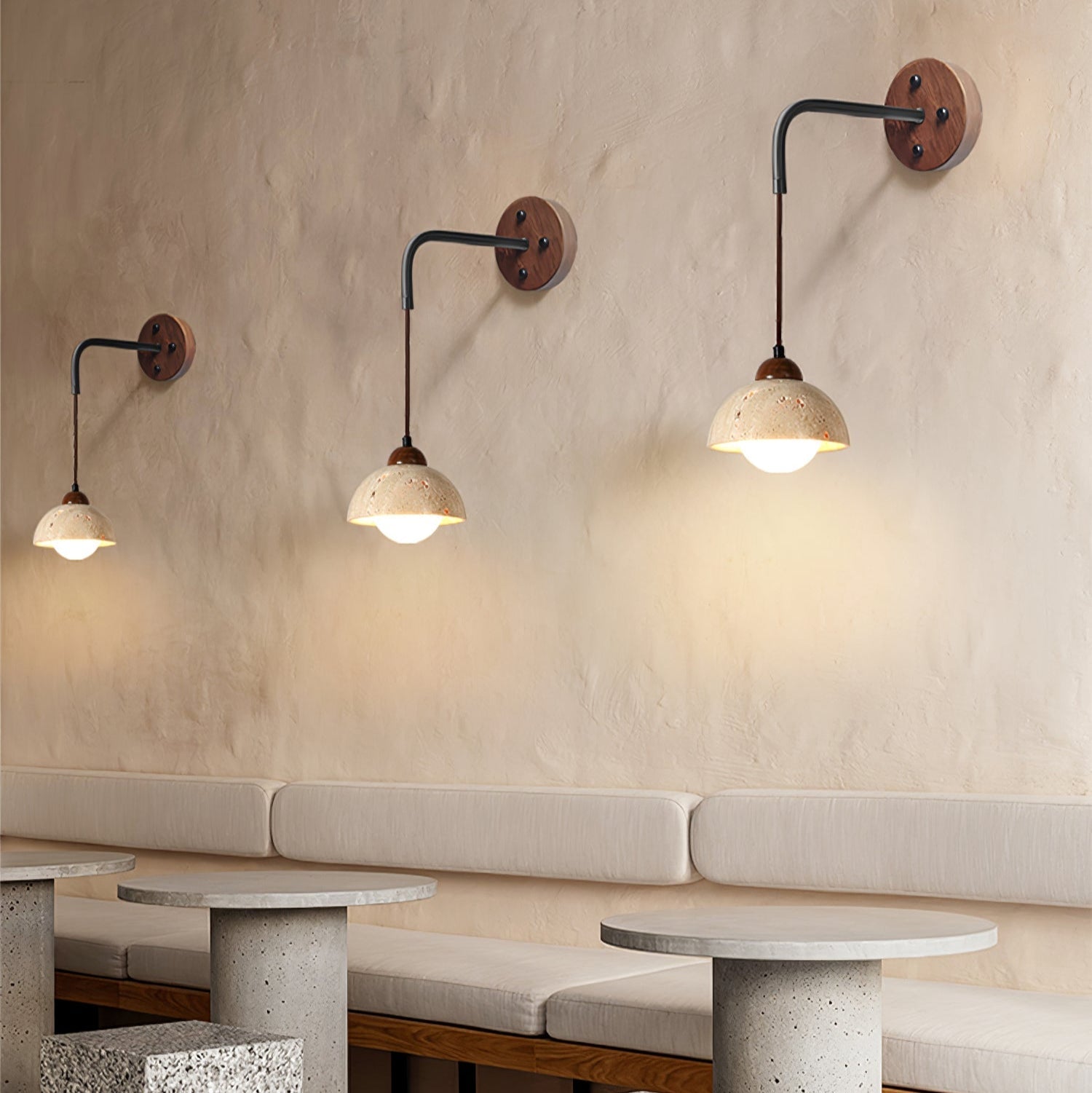 Alcarion Travertine Wall Light-Neutral Decor