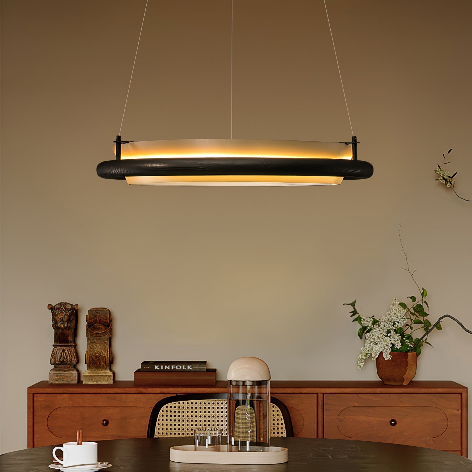 Olvelila Circular Pendant Light-Neutral Decor