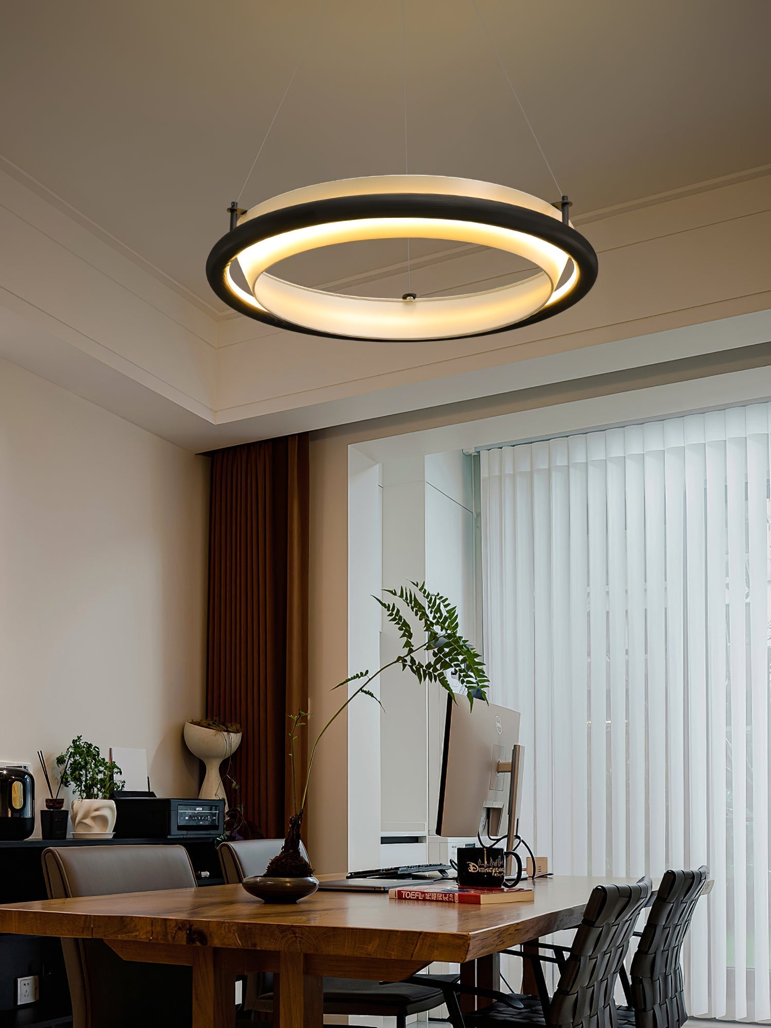 Olvelila Circular Pendant Light-Neutral Decor