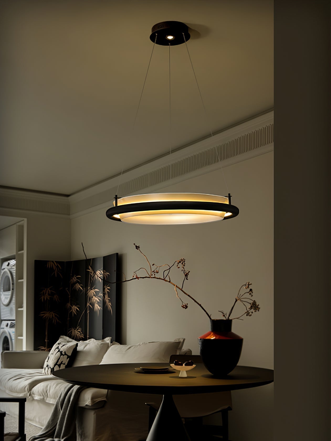 Olvelila Circular Pendant Light-Neutral Decor