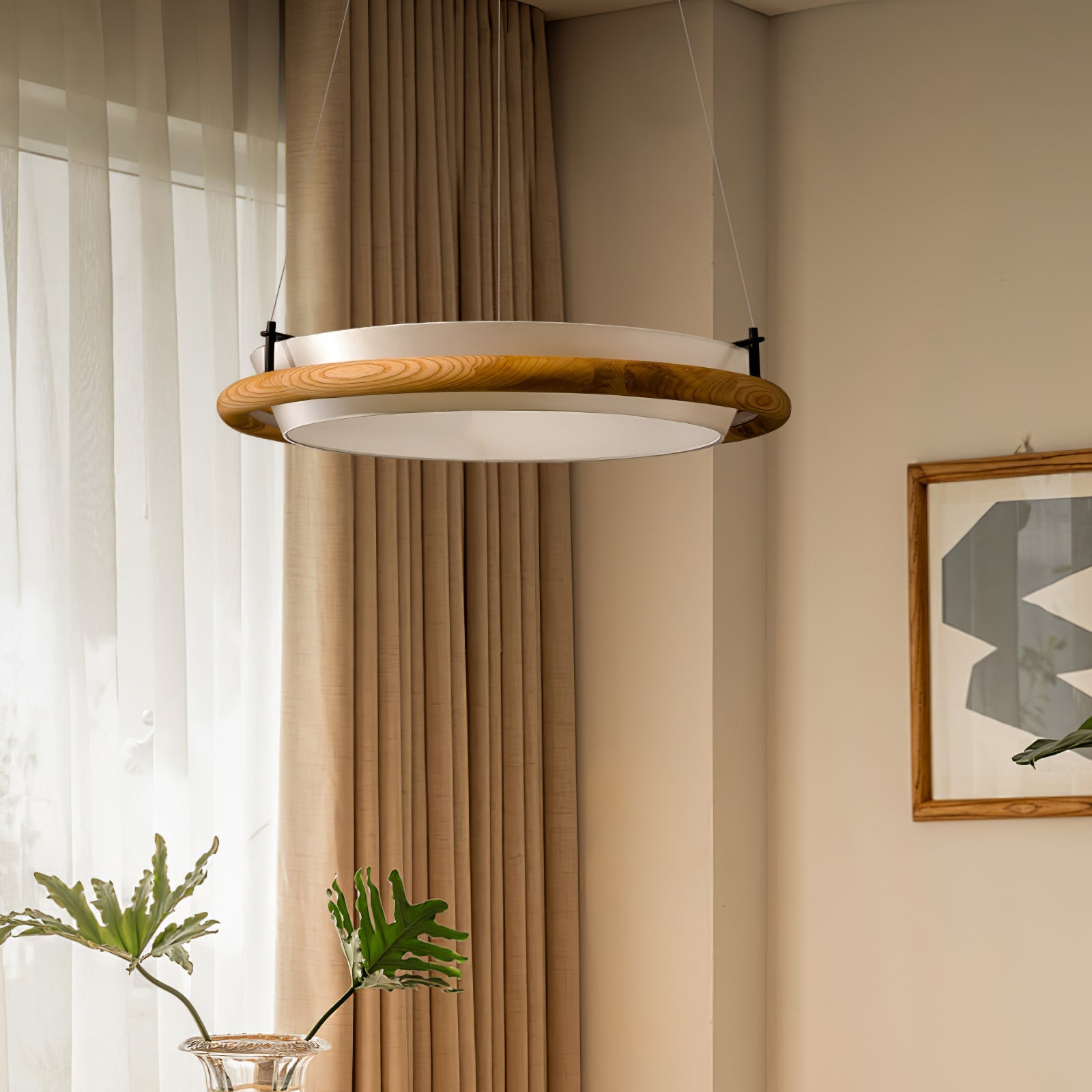 Olvelila Circular Pendant Light-Neutral Decor