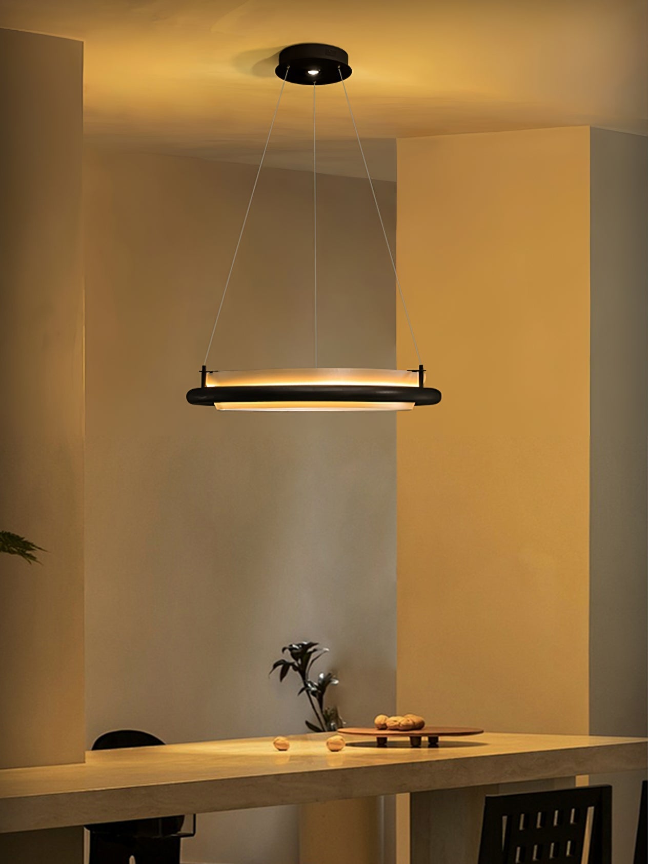Olvelila Circular Pendant Light-Neutral Decor
