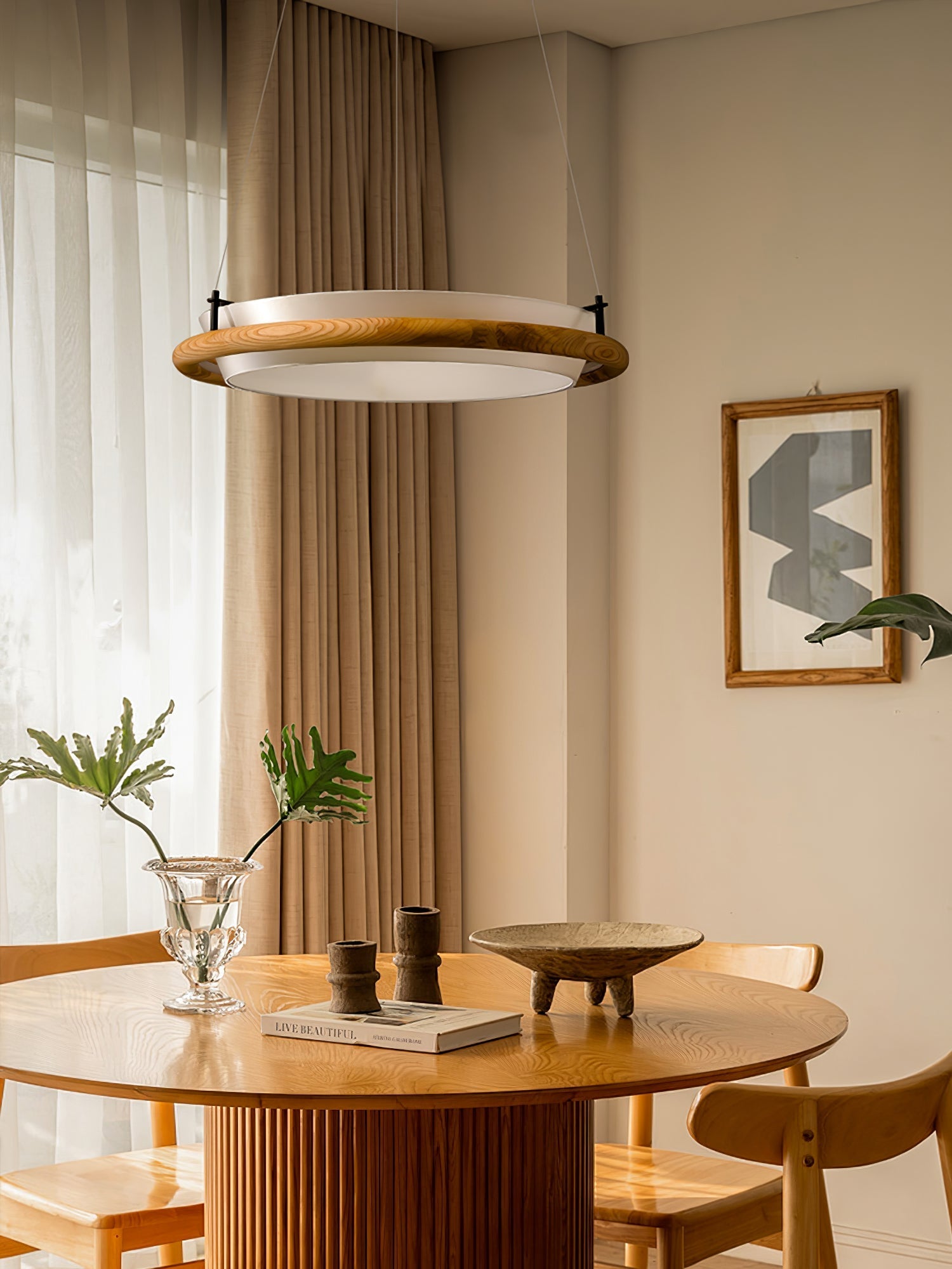 Olvelila Circular Pendant Light-Neutral Decor