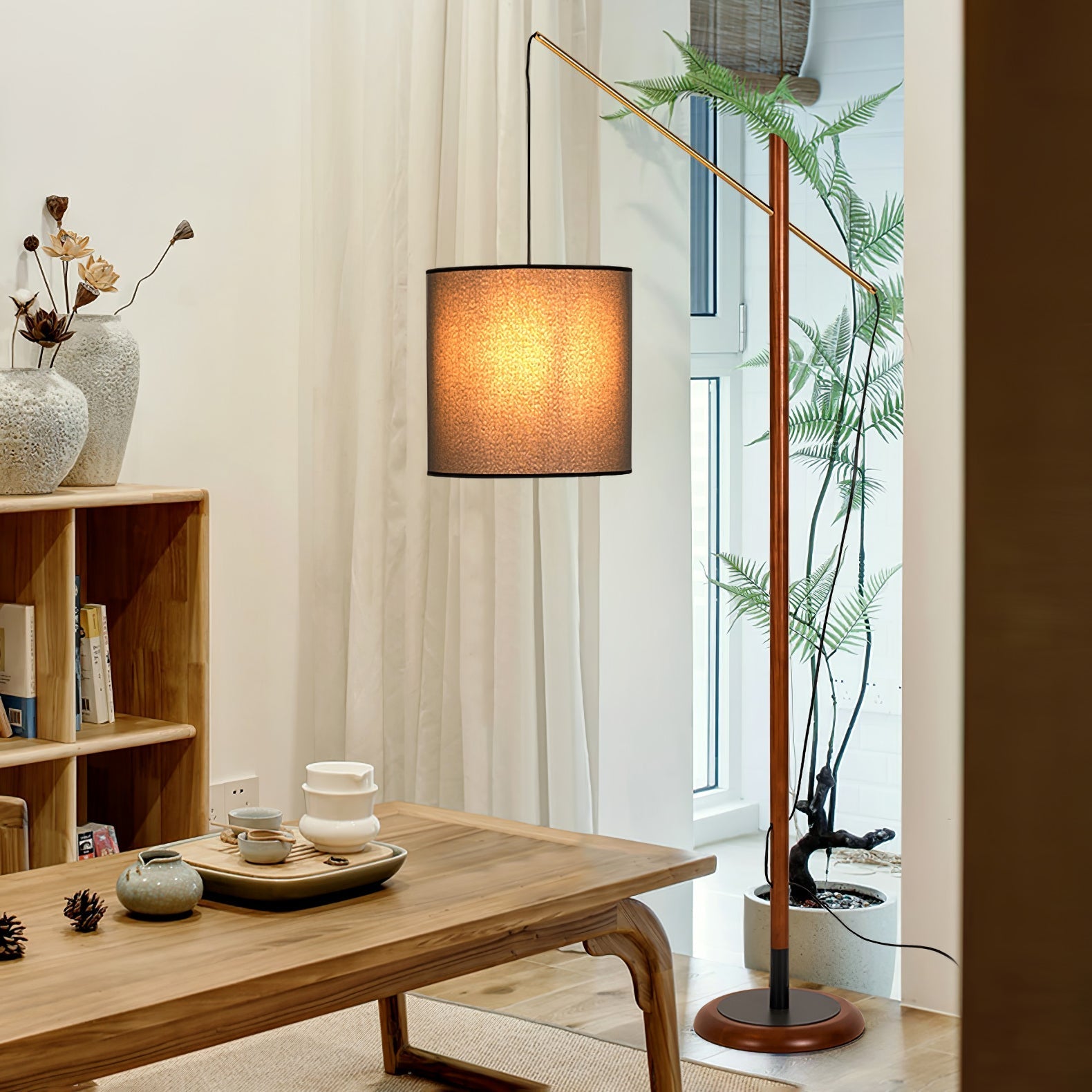Nyvariol Minimalist Wood Floor Lamp-Neutral Decor