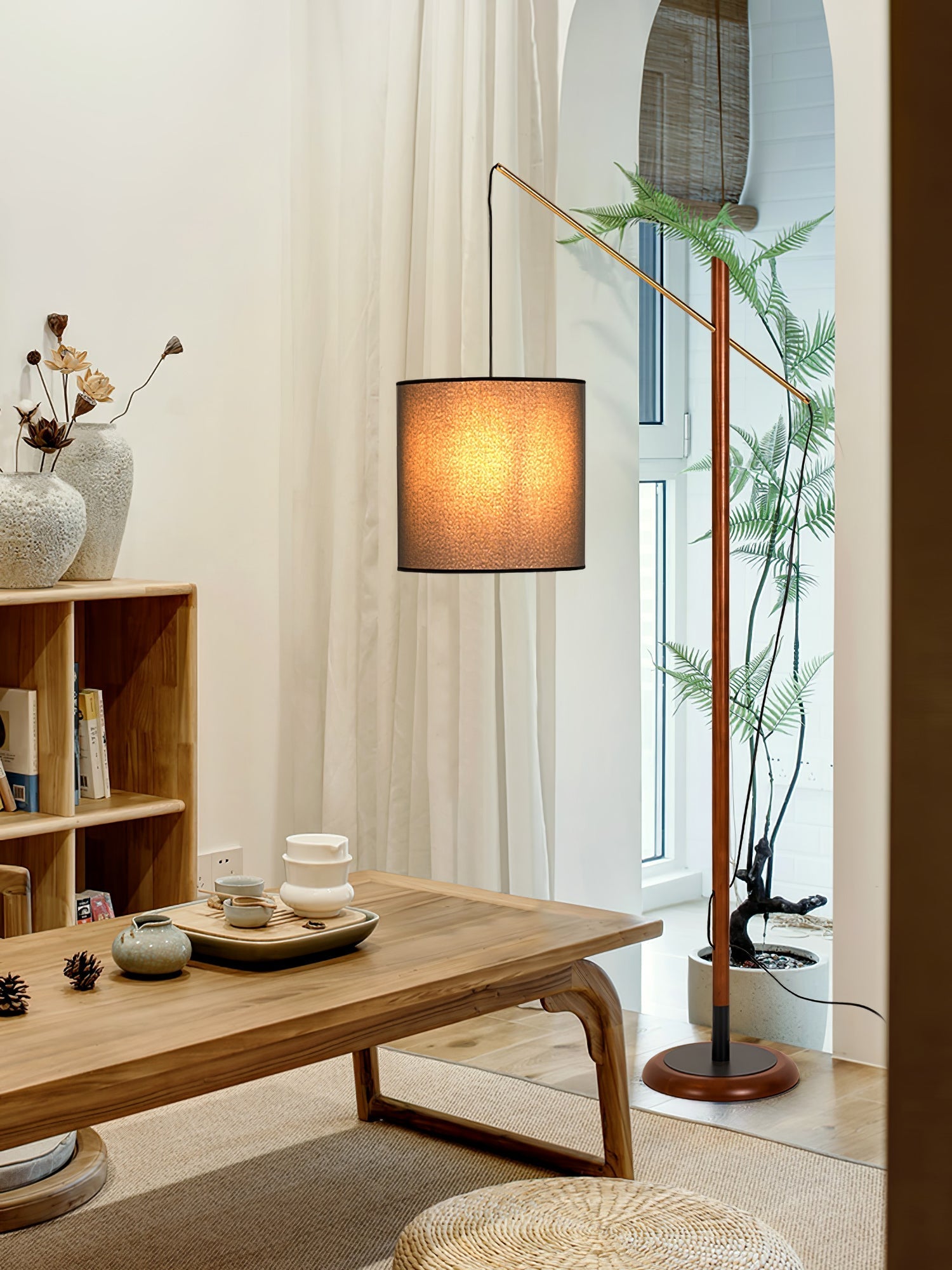 Nyvariol Minimalist Wood Floor Lamp-Neutral Decor