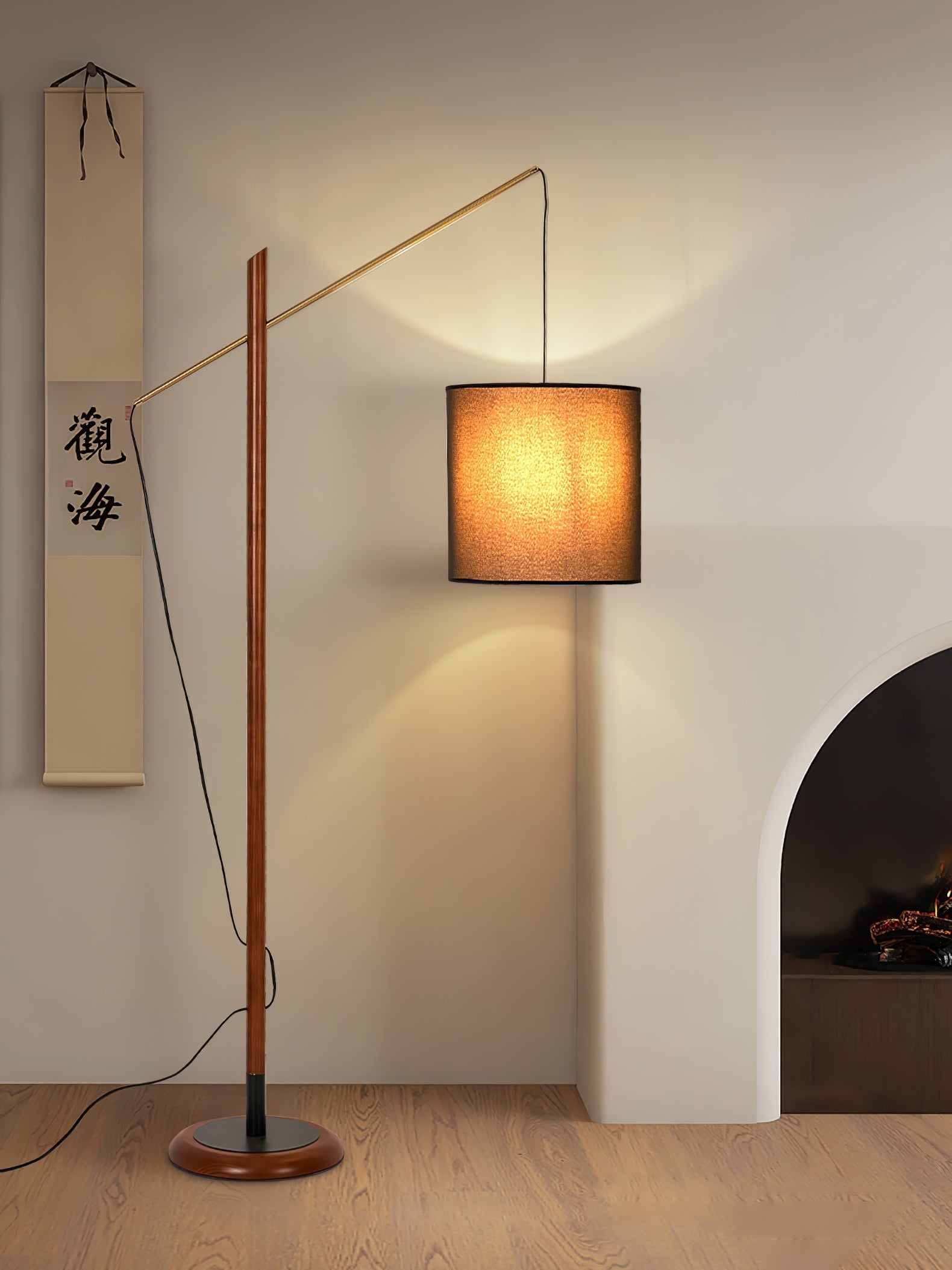 Nyvariol Minimalist Wood Floor Lamp-Neutral Decor