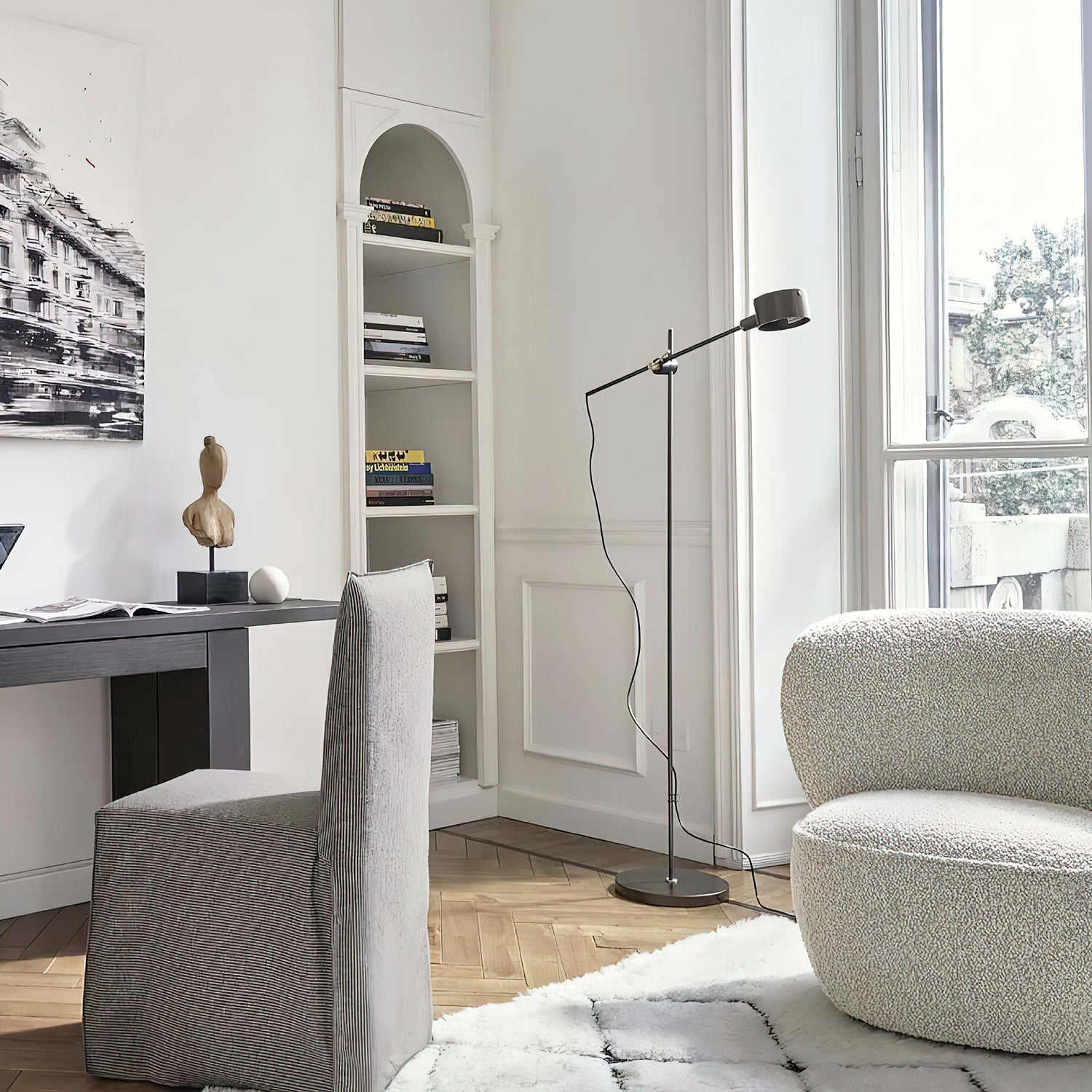 Arclen Adjustable Floor Lamp-Neutral Decor