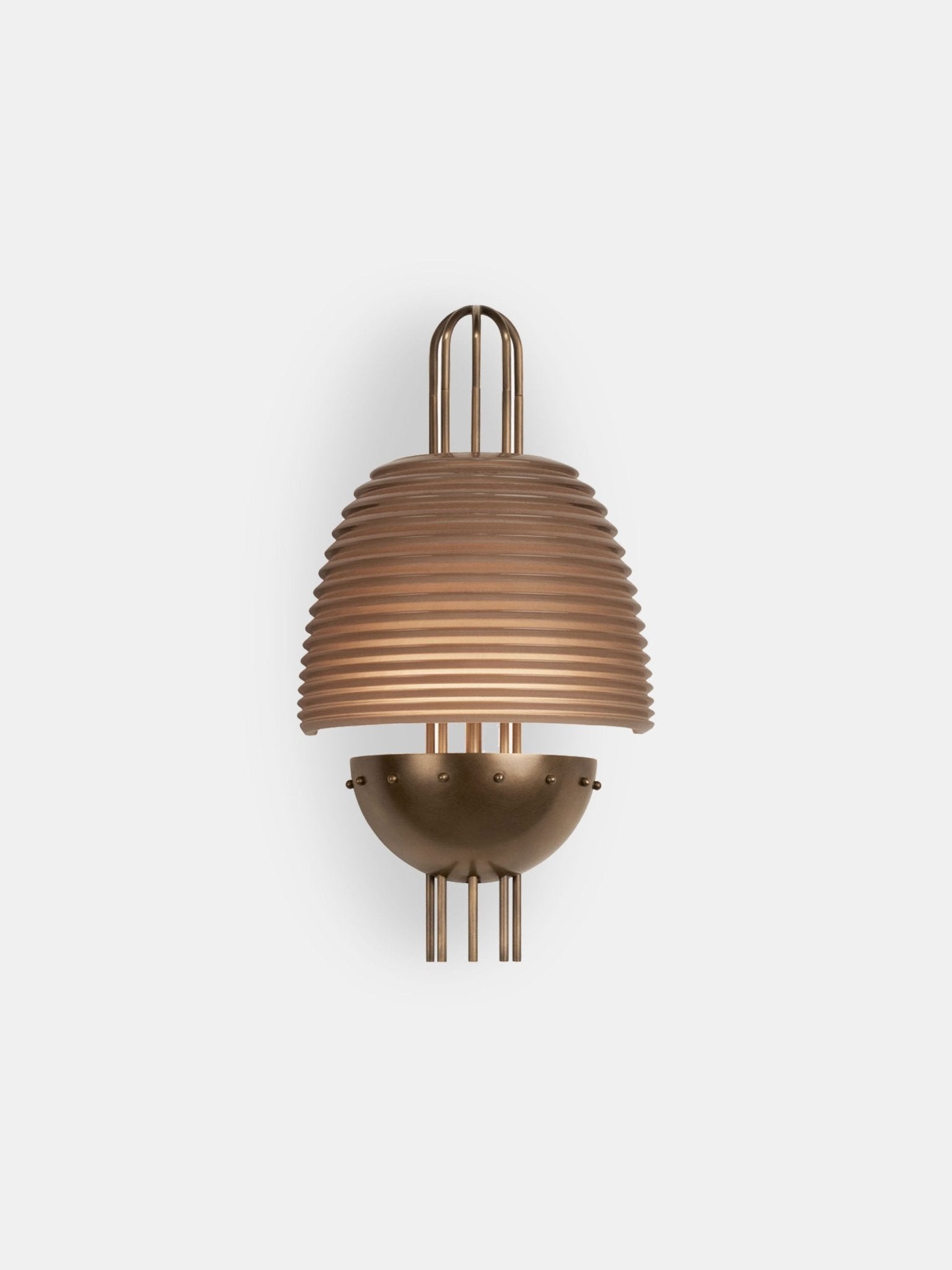 Brys Industrial Ribbed Brass Wall Lamp-Neutral Decor