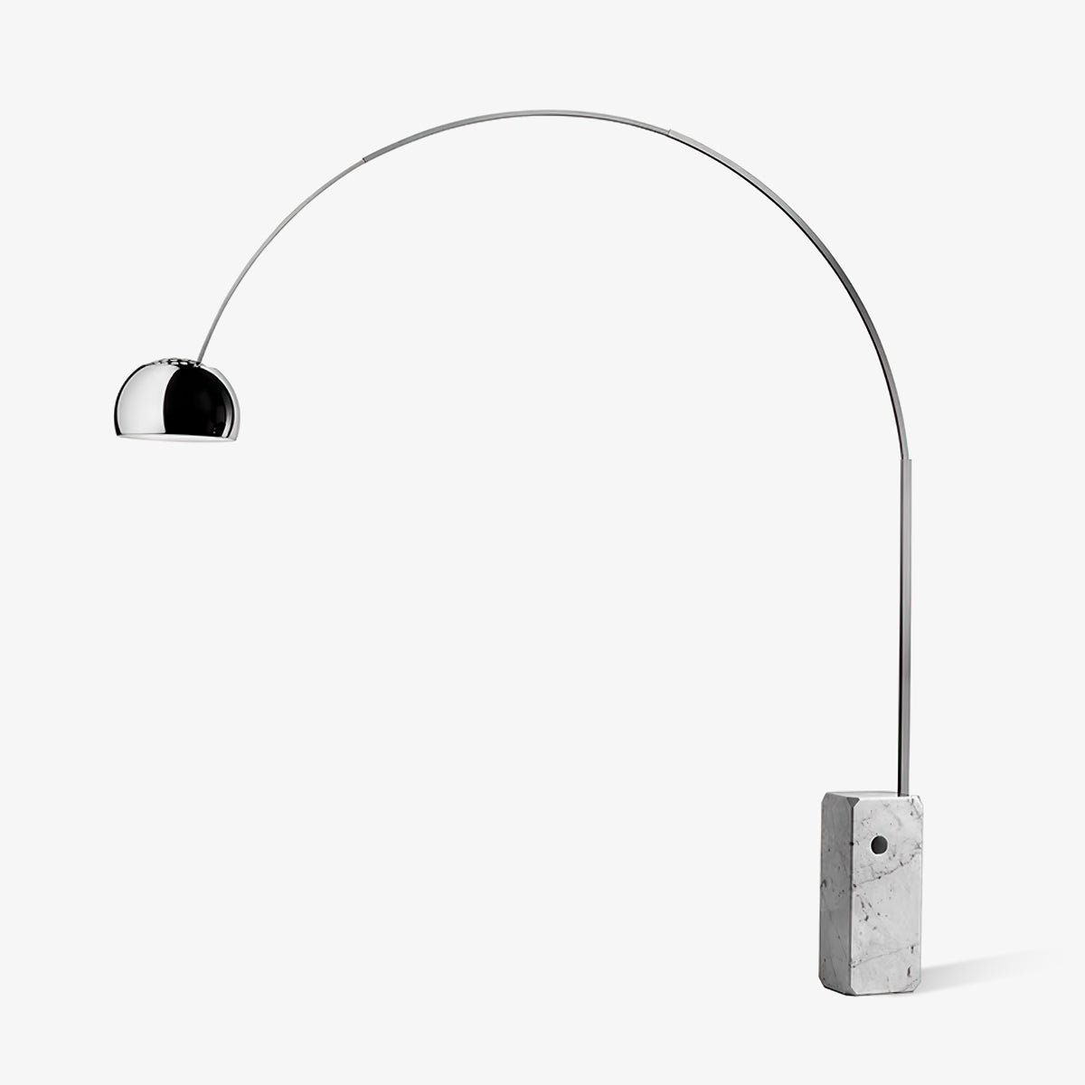 Alevra Steel Marble Floor Lamp-Neutral Decor