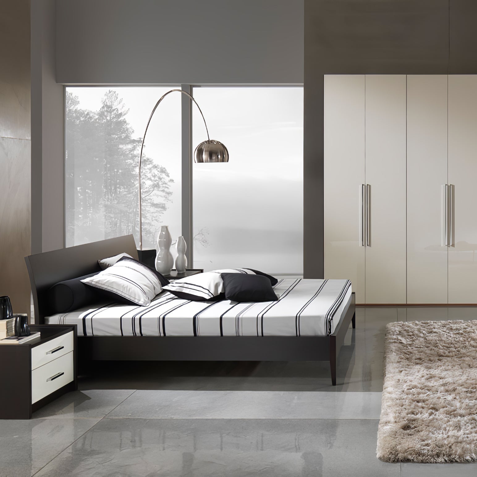 Alevra Steel Marble Floor Lamp-Neutral Decor
