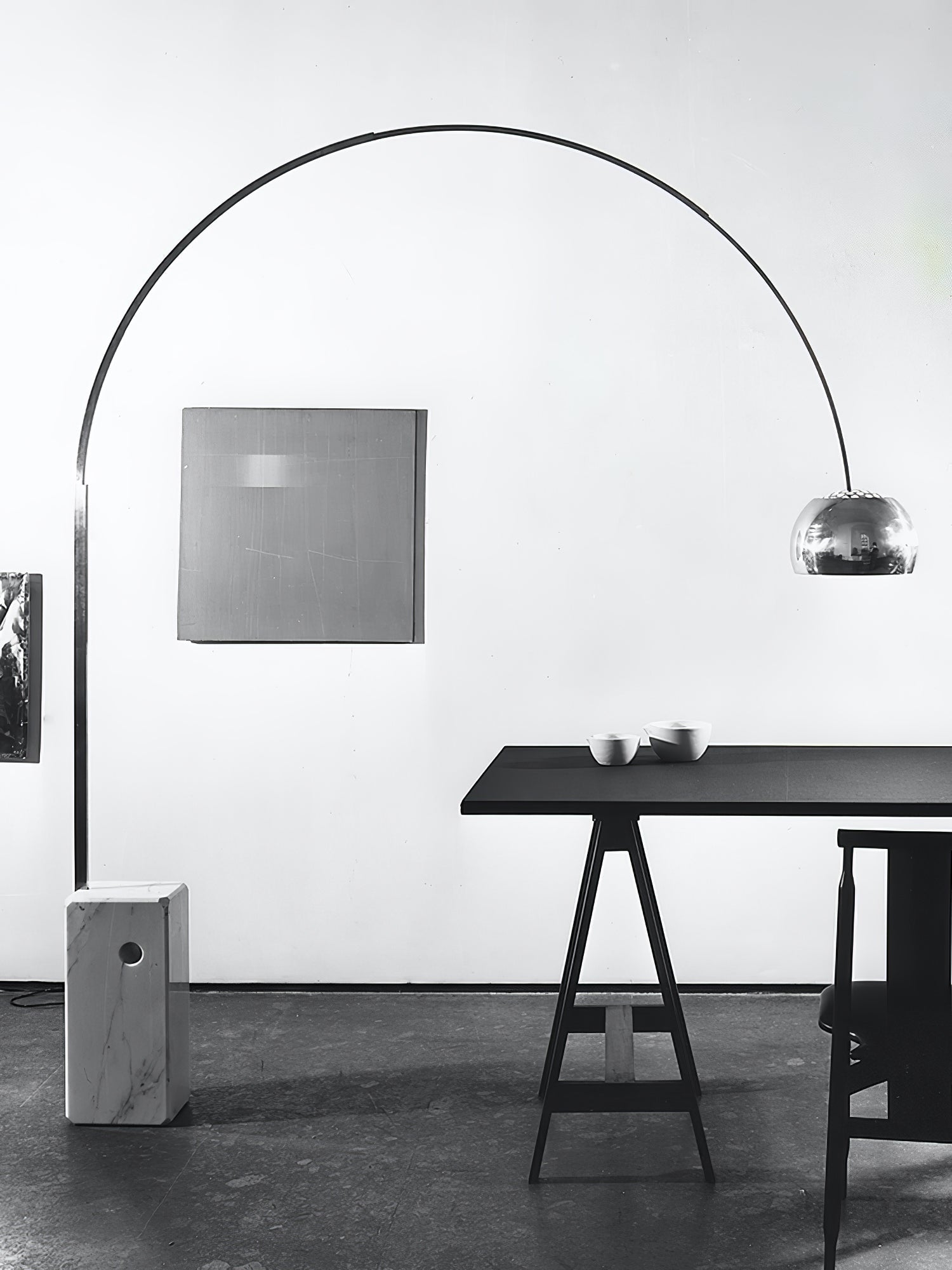 Alevra Steel Marble Floor Lamp-Neutral Decor