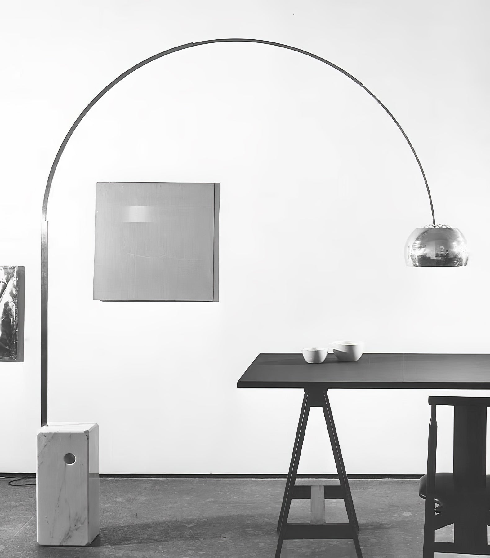 Alevra Steel Marble Floor Lamp-Neutral Decor
