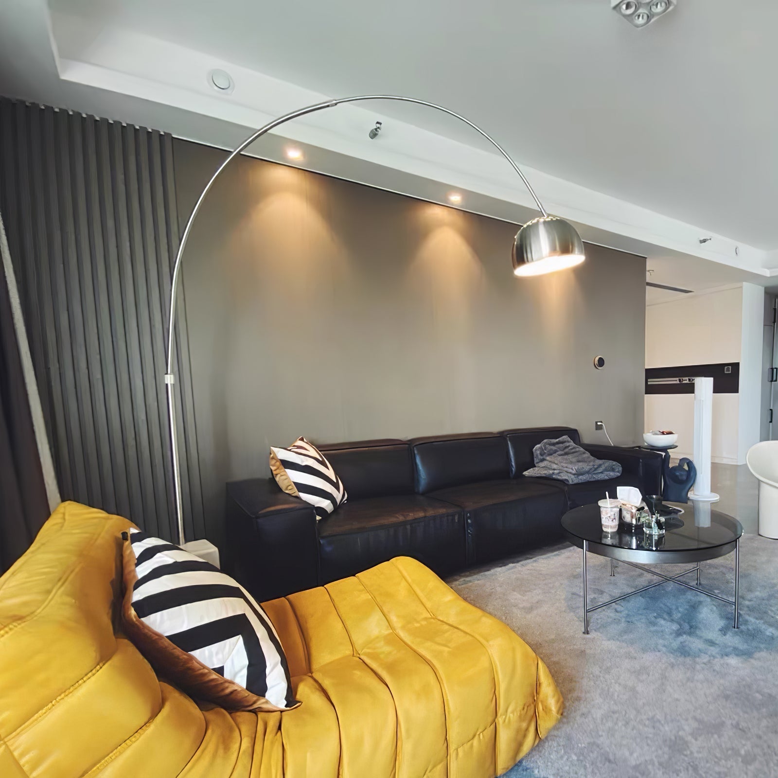Alevra Steel Marble Floor Lamp-Neutral Decor