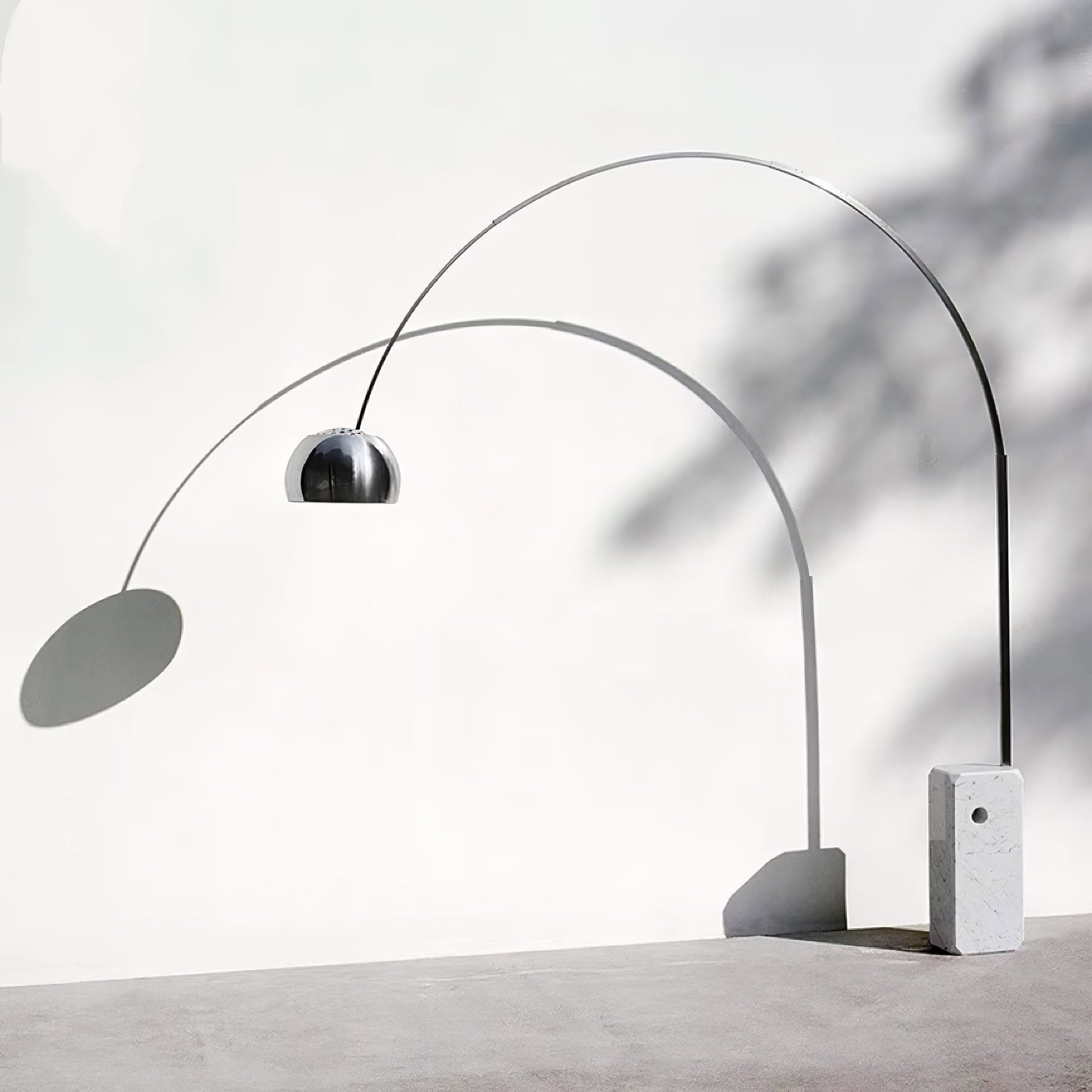 Alevra Steel Marble Floor Lamp-Neutral Decor