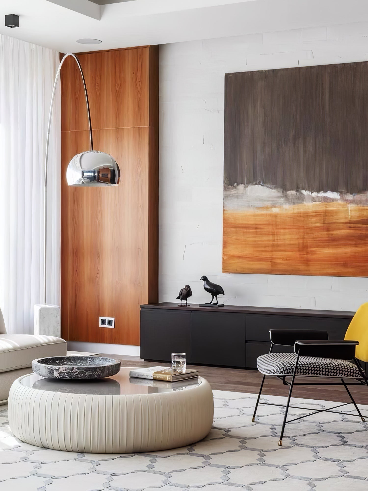 Alevra Steel Marble Floor Lamp-Neutral Decor